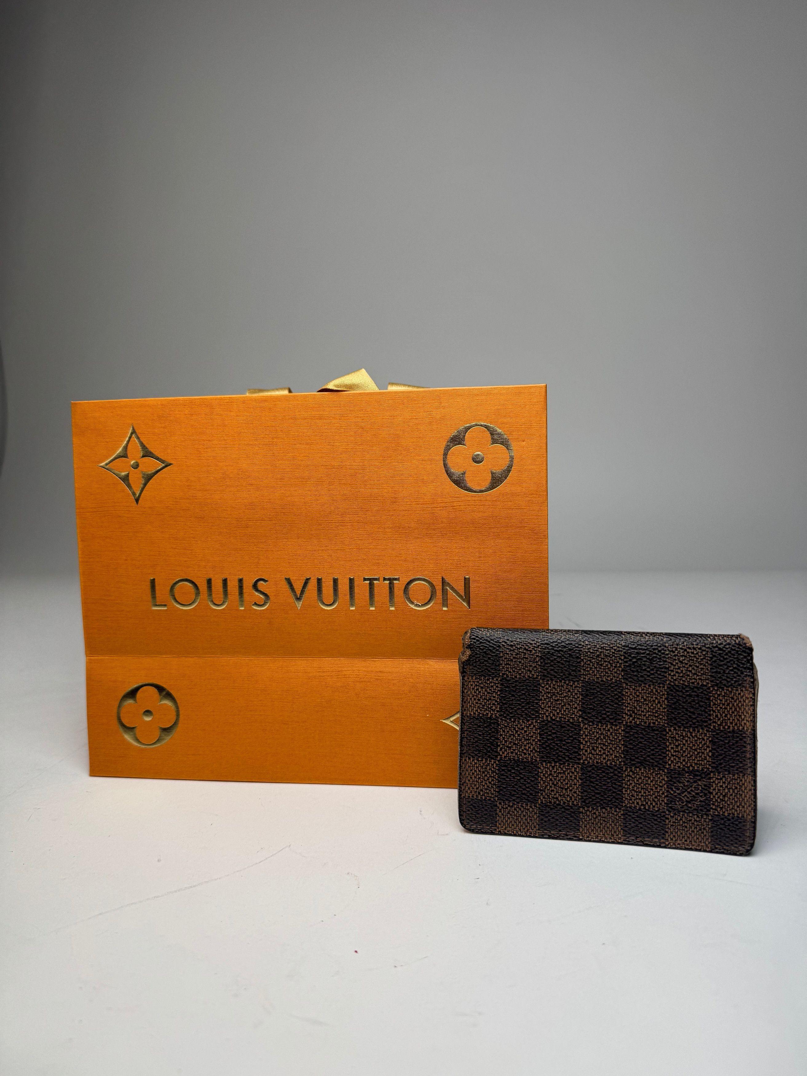 Louis Vuitton Vintage Leather Damier Monogram Card Holder Brown Size ONE SIZE - 8 Thumbnail