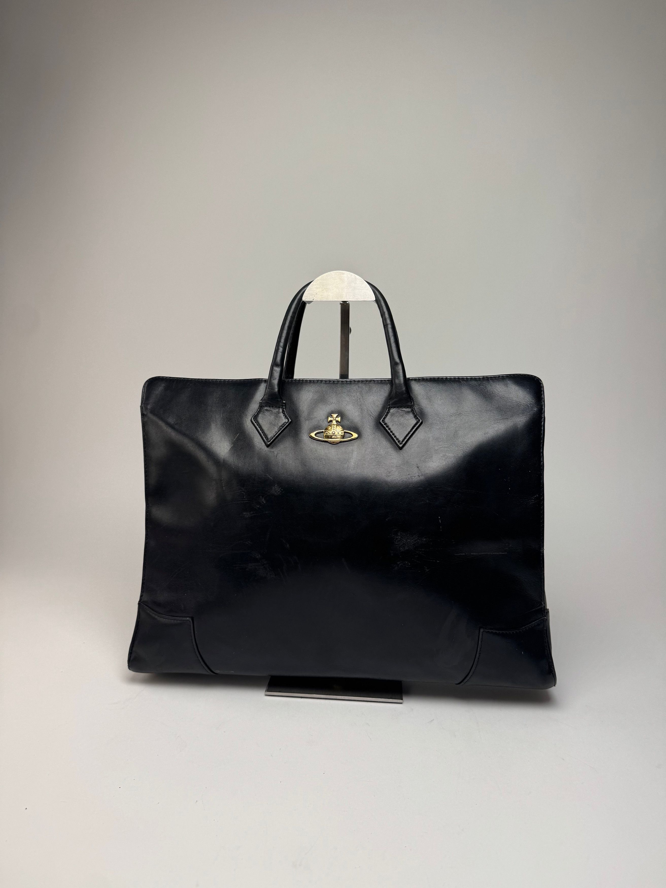 Vivienne Westwood Vintage Leather Handbag Black Size ONE SIZE - 7 Thumbnail
