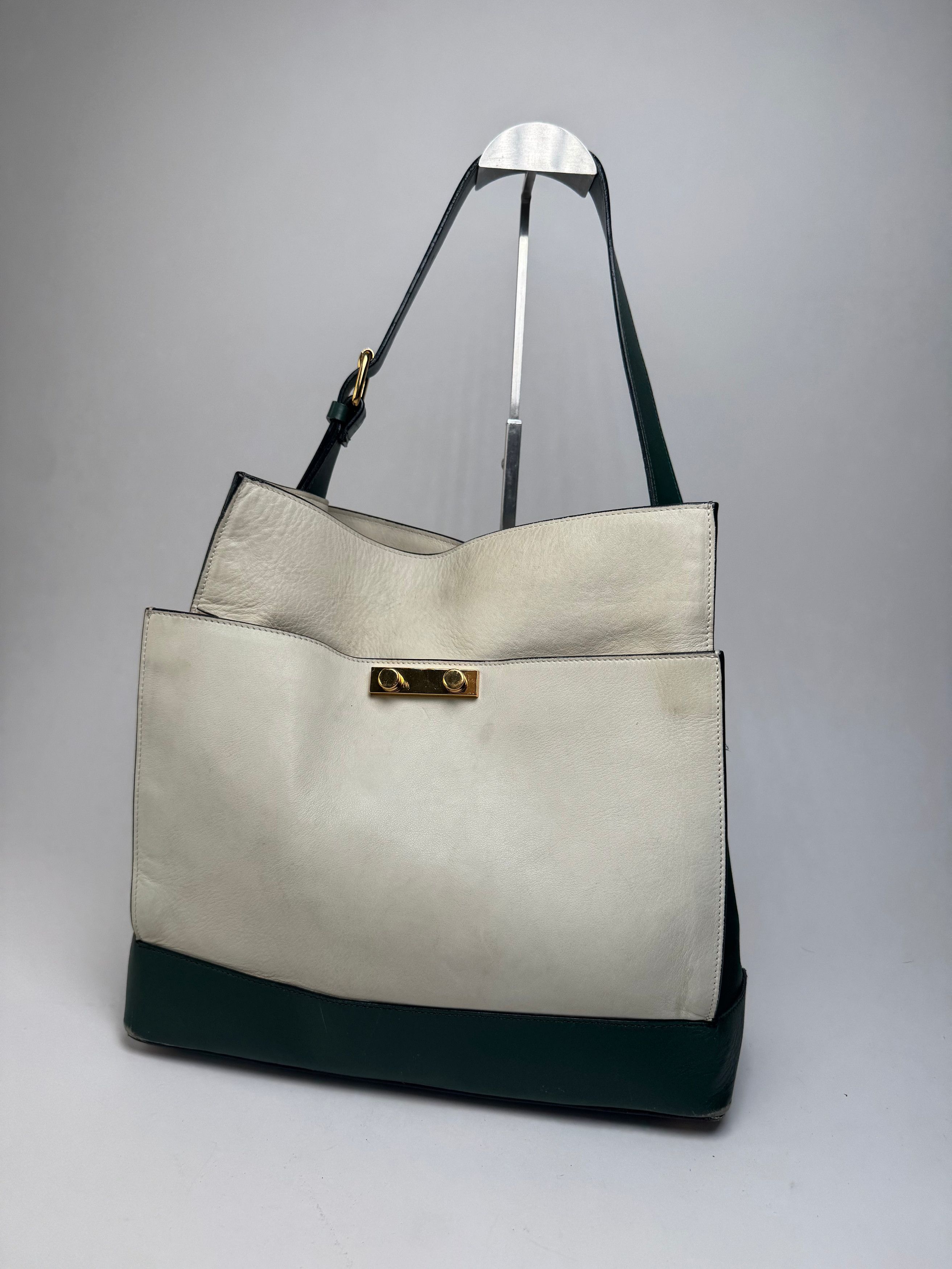 Marni Vintage Leather Bag White Green Size ONE SIZE - 10 Thumbnail