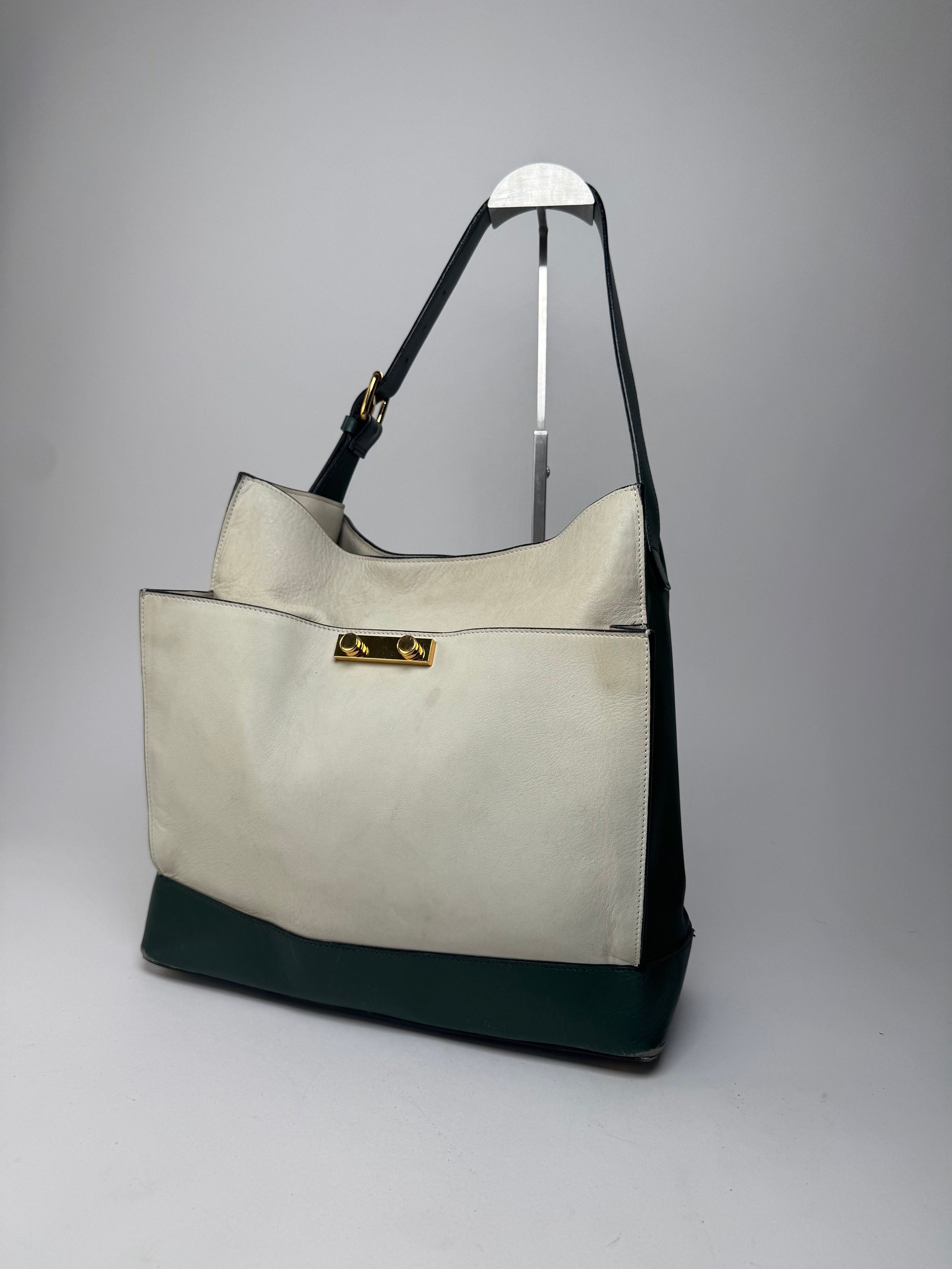 Marni Vintage Leather Bag White Green Size ONE SIZE - 15 Thumbnail