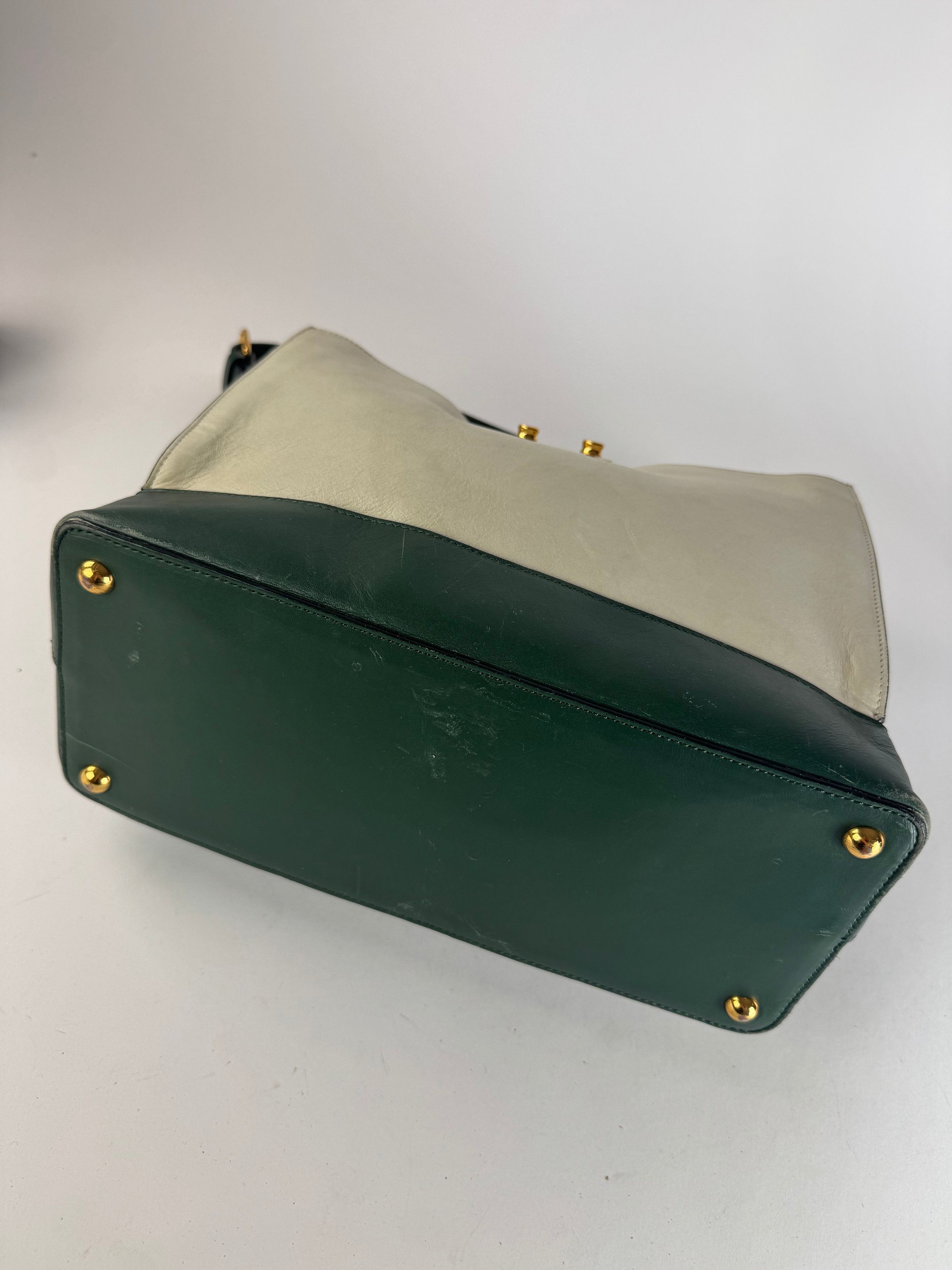 Marni Vintage Leather Bag White Green Size ONE SIZE - 11 Thumbnail