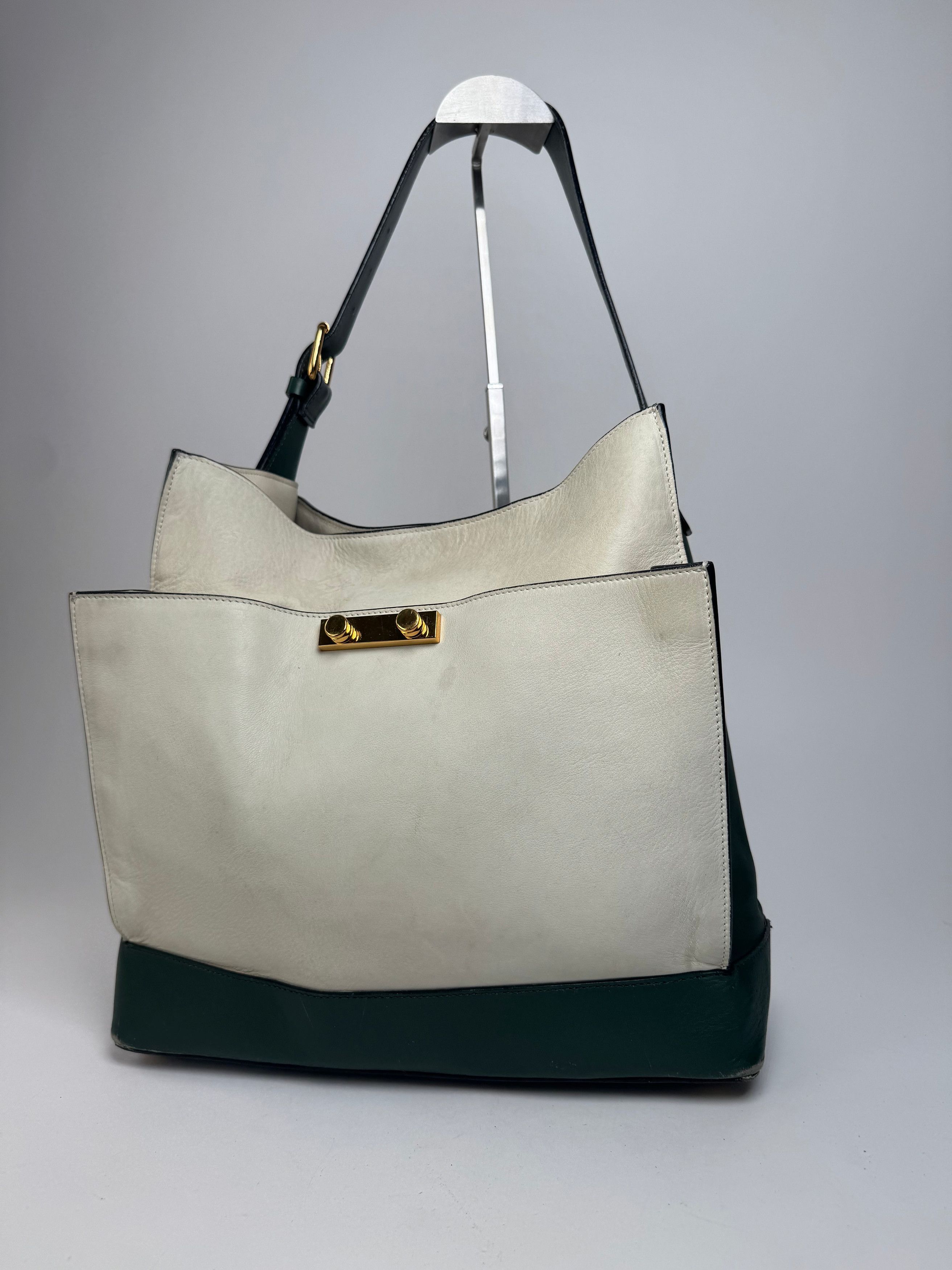 Marni Vintage Leather Bag White Green Size ONE SIZE - 6 Thumbnail