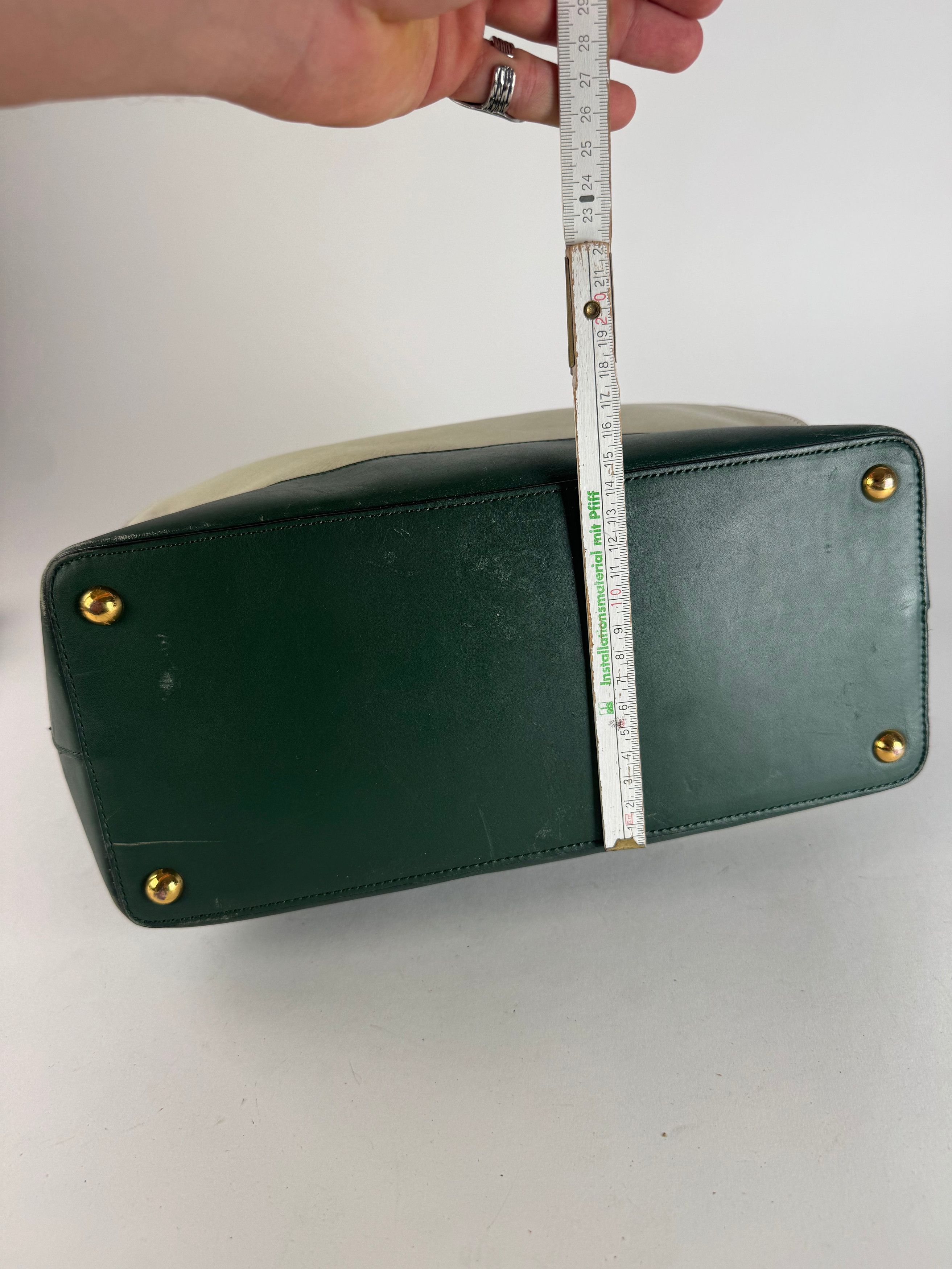 Marni Vintage Leather Bag White Green Size ONE SIZE - 14 Thumbnail