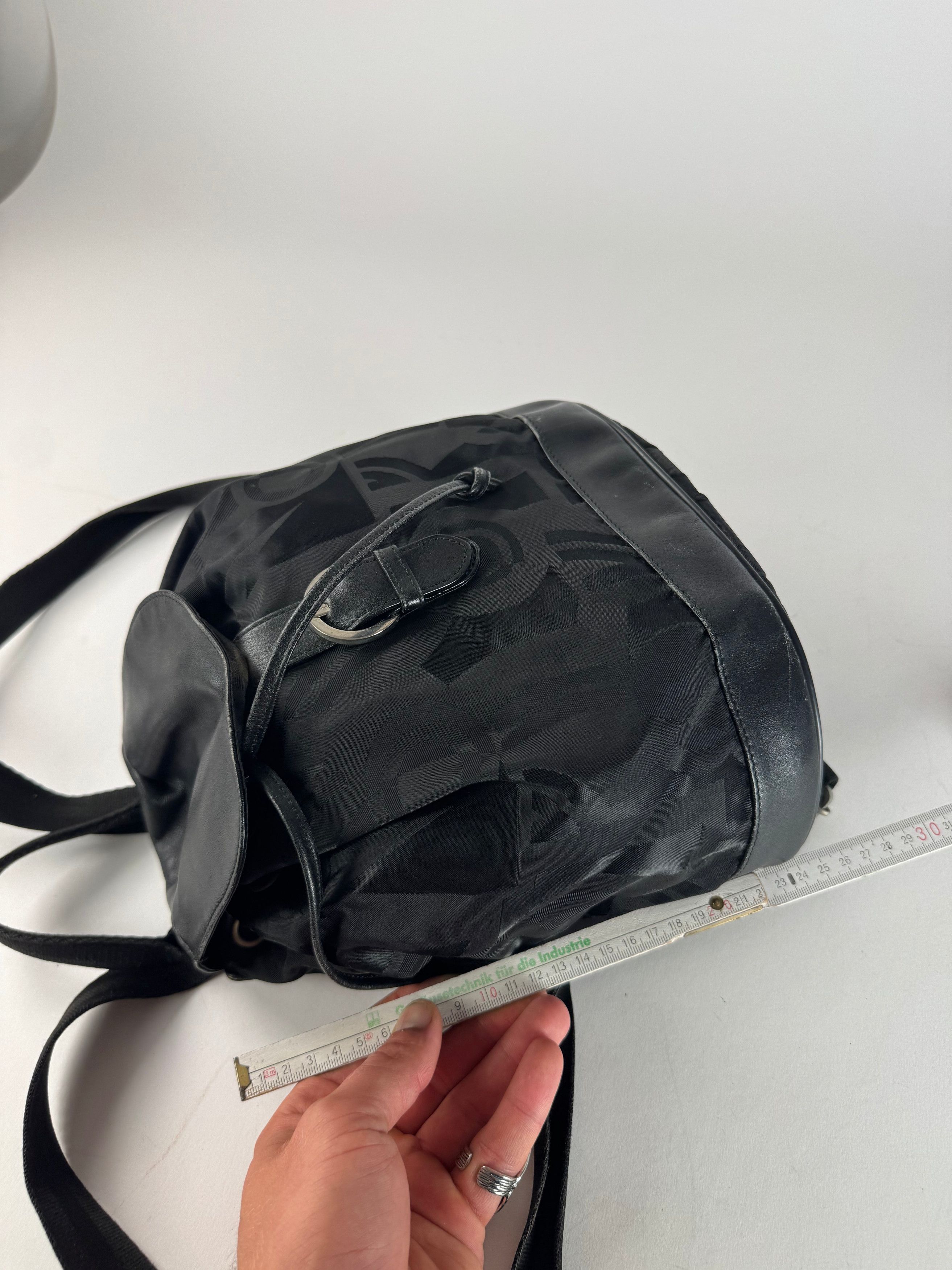 Salvatore Ferragamo Vintage Monogram Canvas Leather Backpack Black Size ONE SIZE - 15 Thumbnail