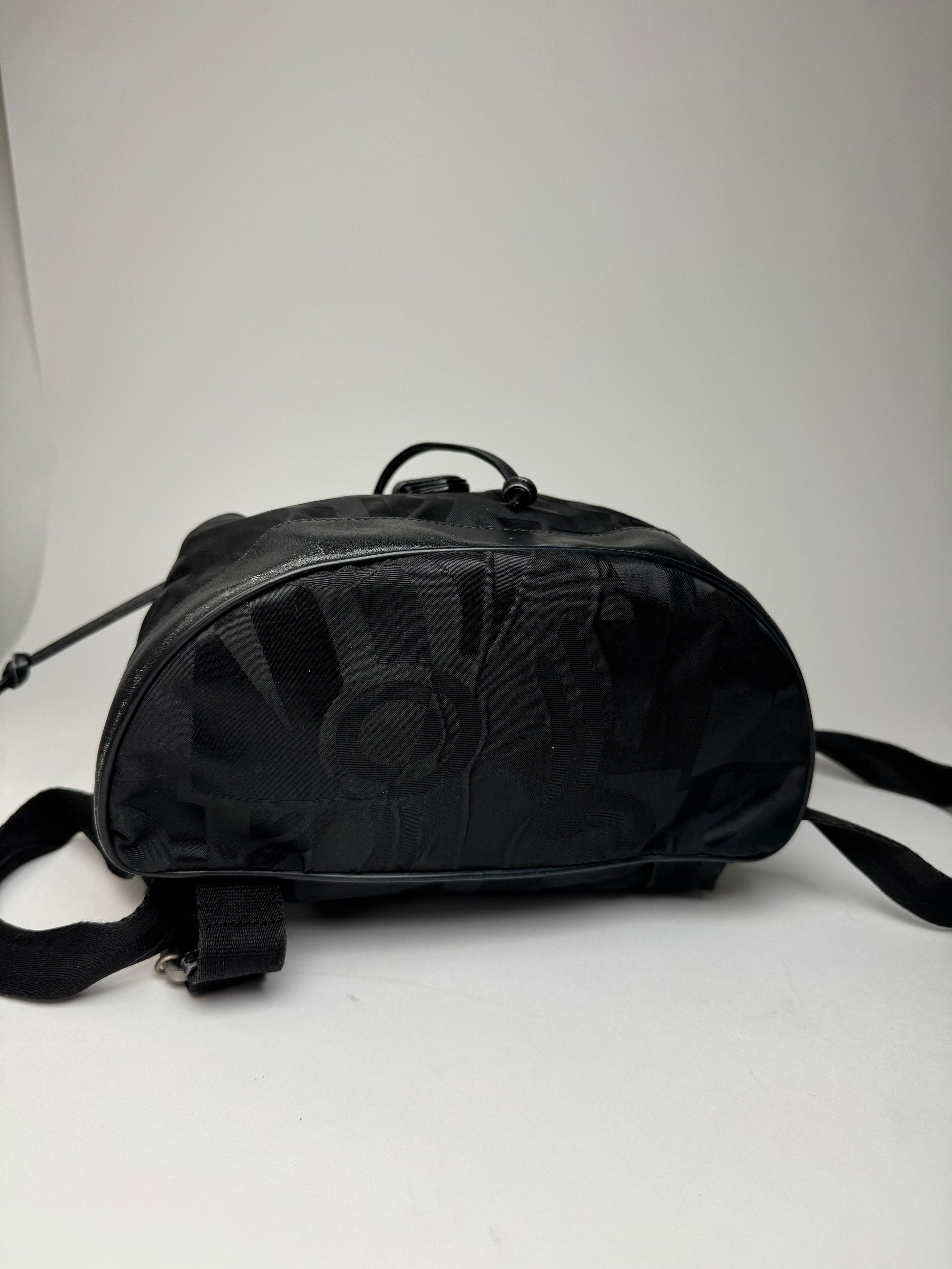 Salvatore Ferragamo Vintage Monogram Canvas Leather Backpack Black Size ONE SIZE - 8 Thumbnail