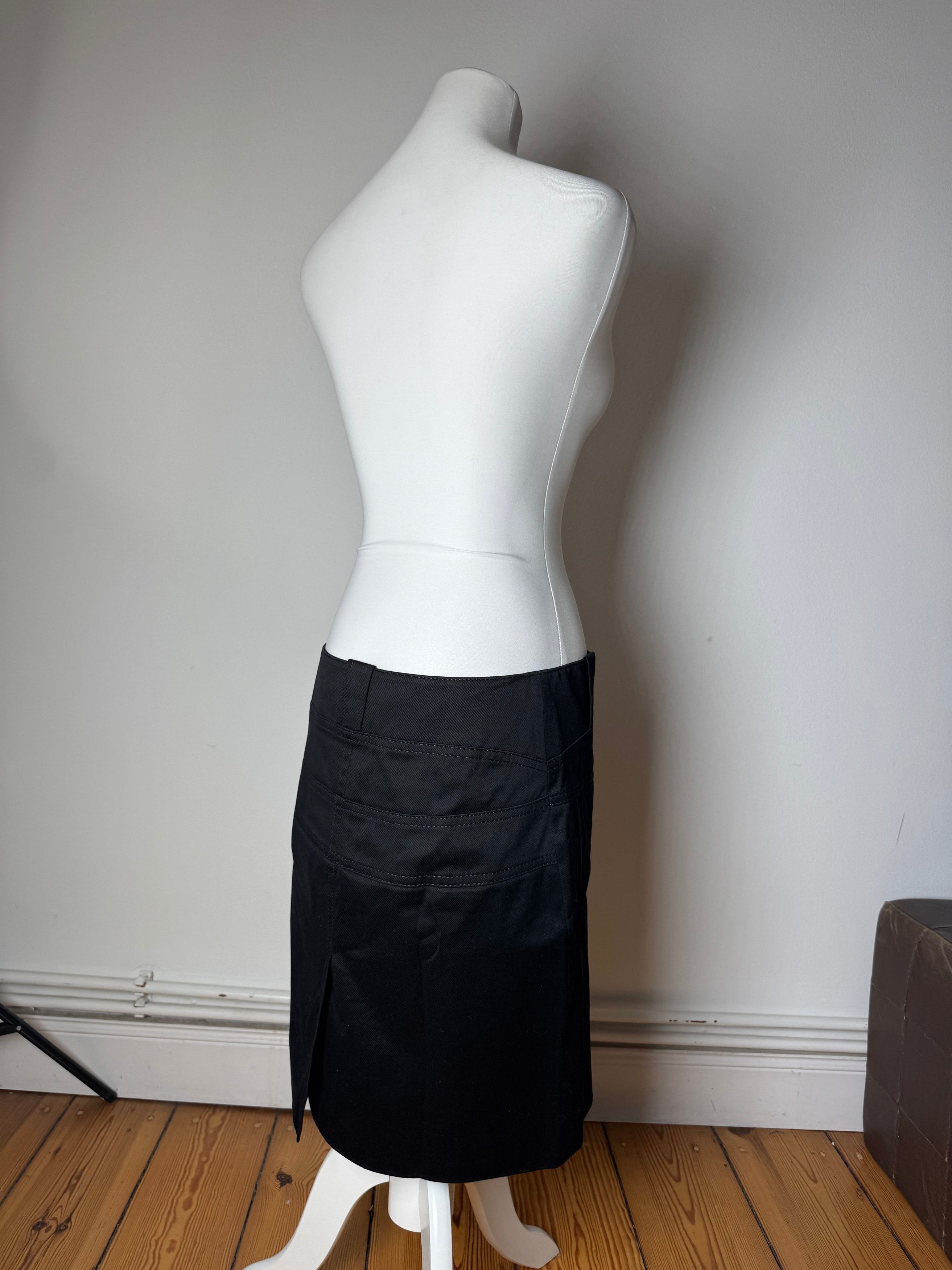 Gucci Vintage Denim Skirt Black Skirt 40/L Size 28" / US 6 / IT 42 - 3 Thumbnail