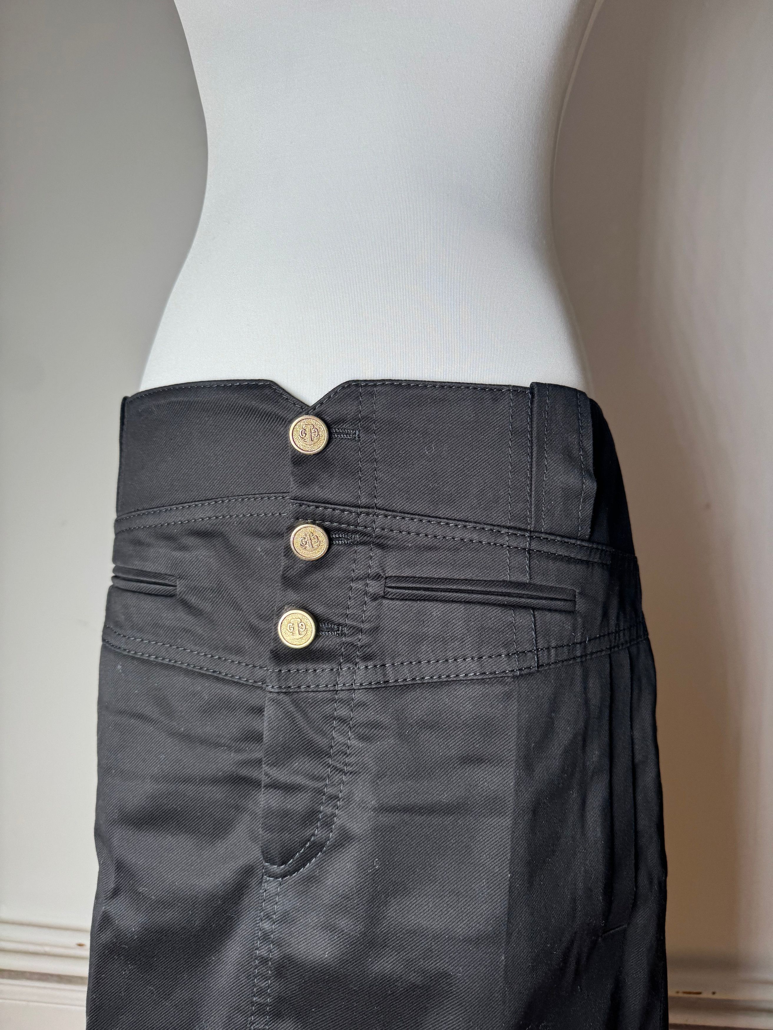Gucci Vintage Denim Skirt Black Skirt 40/L Size 28" / US 6 / IT 42 - 13 Thumbnail