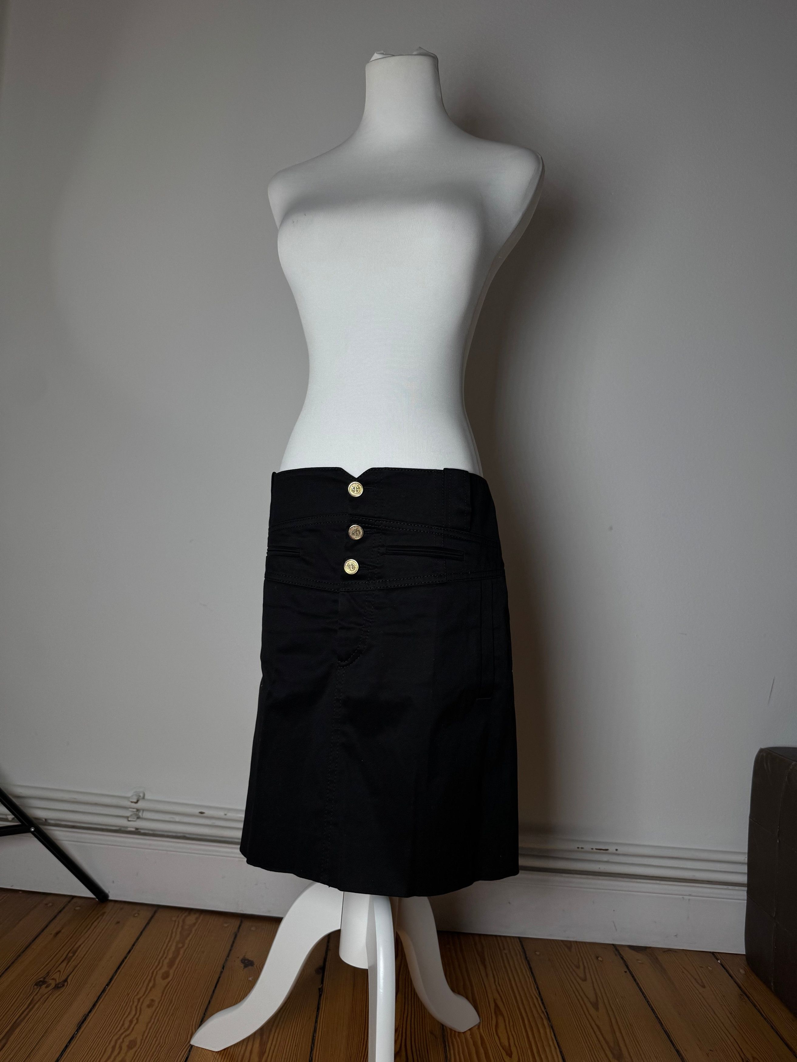 Gucci Vintage Denim Skirt Black Skirt 40/L Size 28" / US 6 / IT 42 - 12 Thumbnail