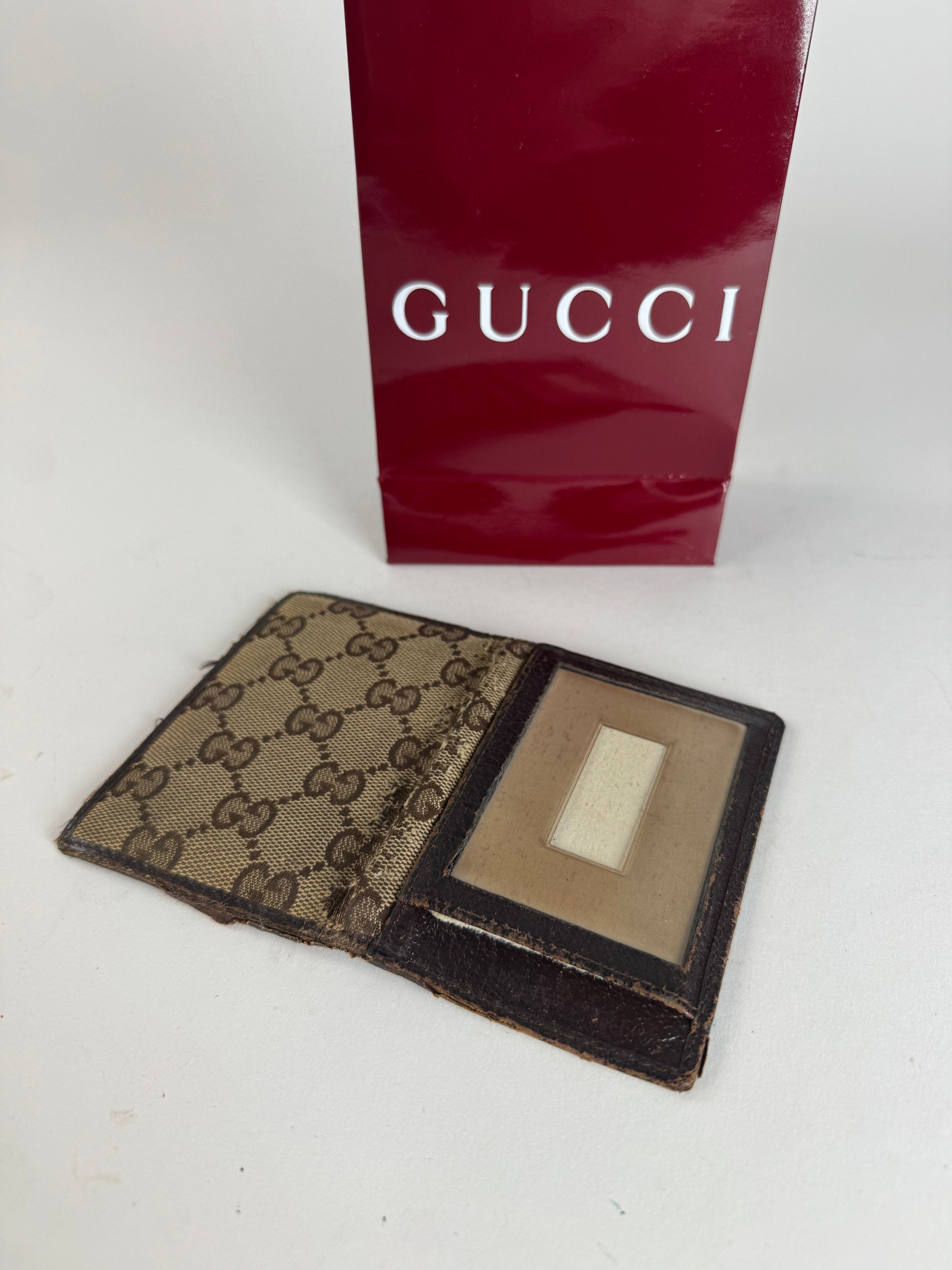 Gucci Vintage Monogram Card Holder Beige Brown Size ONE SIZE - 3 Thumbnail