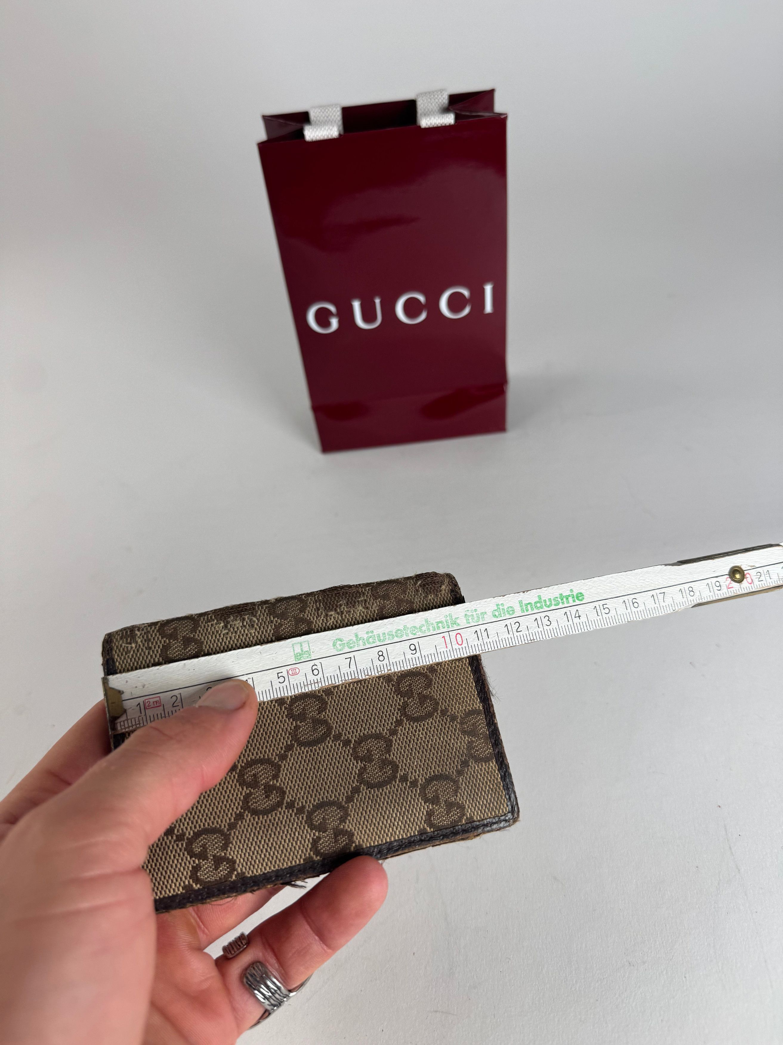 Gucci Vintage Monogram Card Holder Beige Brown Size ONE SIZE - 9 Thumbnail