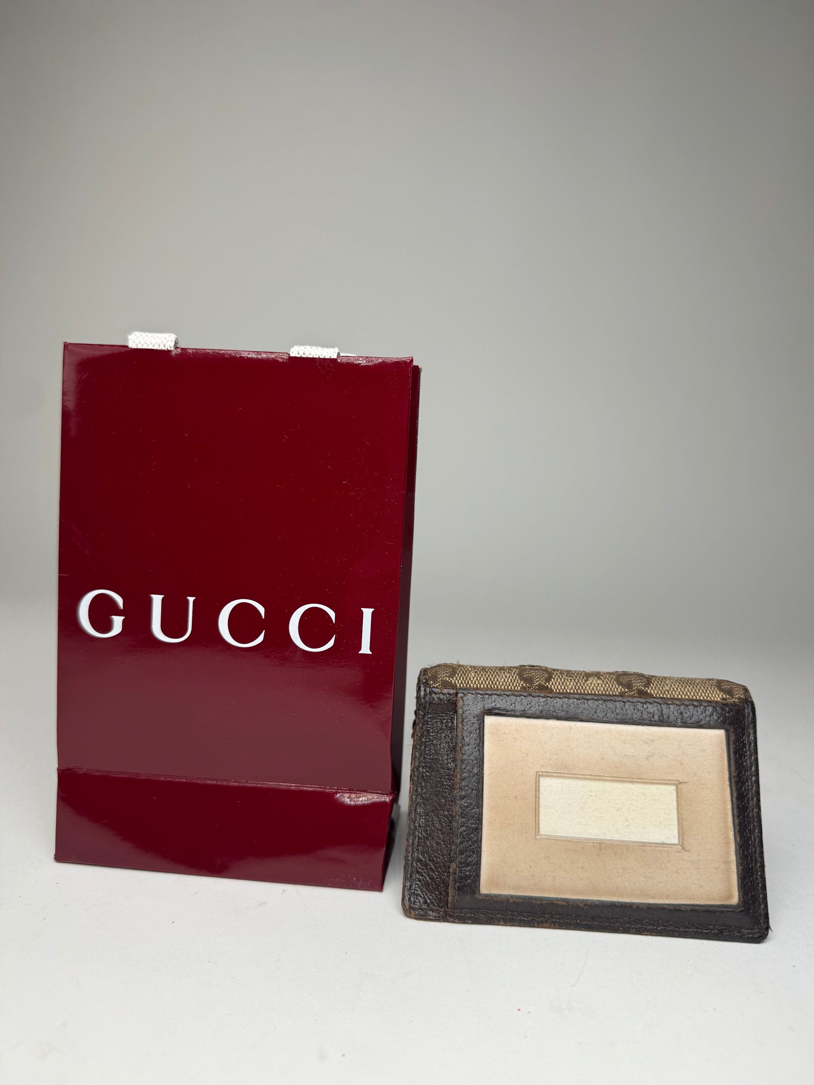 Gucci Vintage Monogram Card Holder Beige Brown Size ONE SIZE - 2 Thumbnail