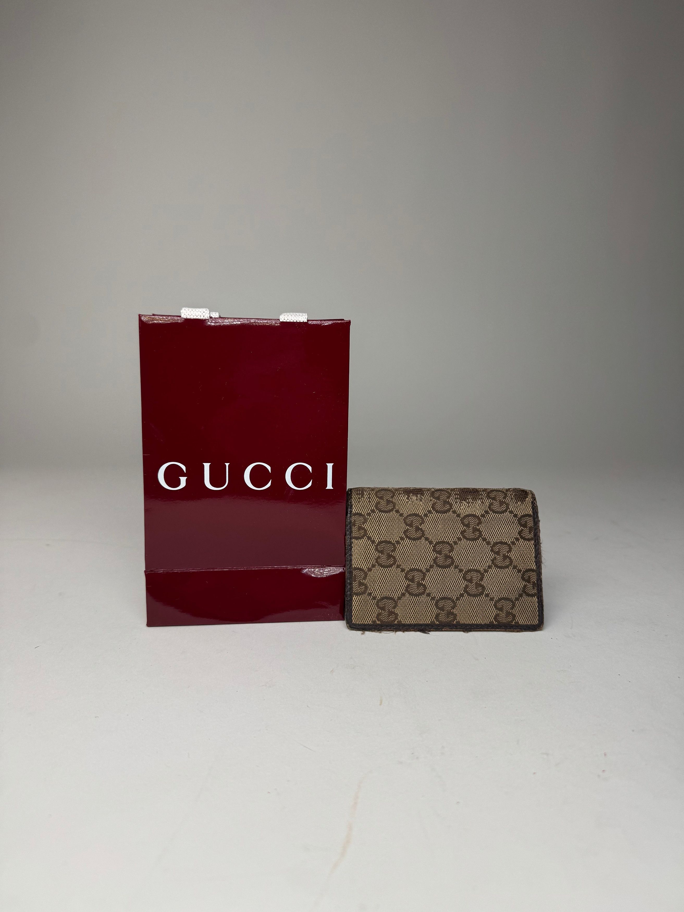 Gucci Vintage Monogram Card Holder Beige Brown Size ONE SIZE - 6 Thumbnail
