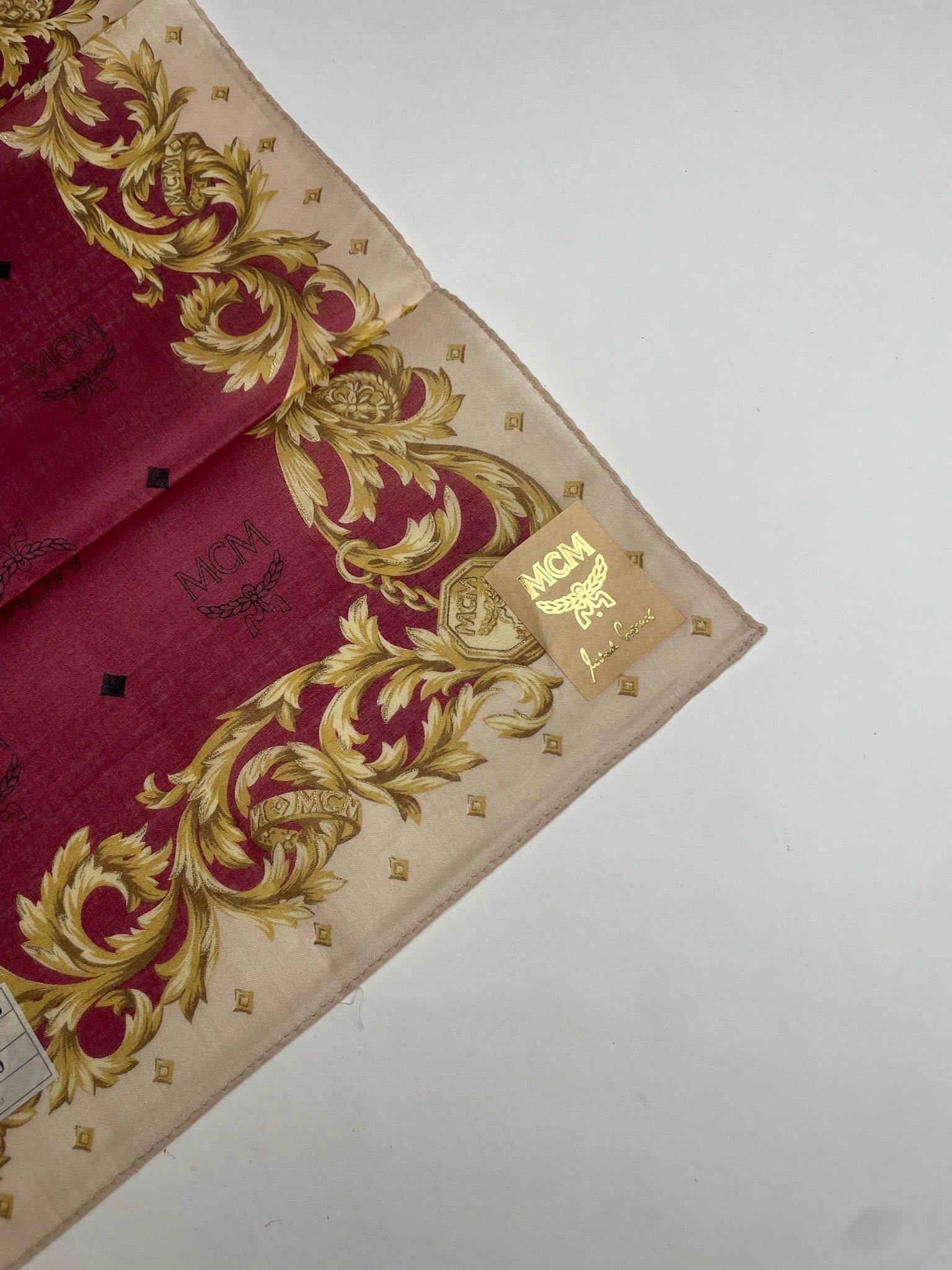 MCM Vintage Monogram Dcarf Purple Gold Black Size ONE SIZE - 6 Thumbnail