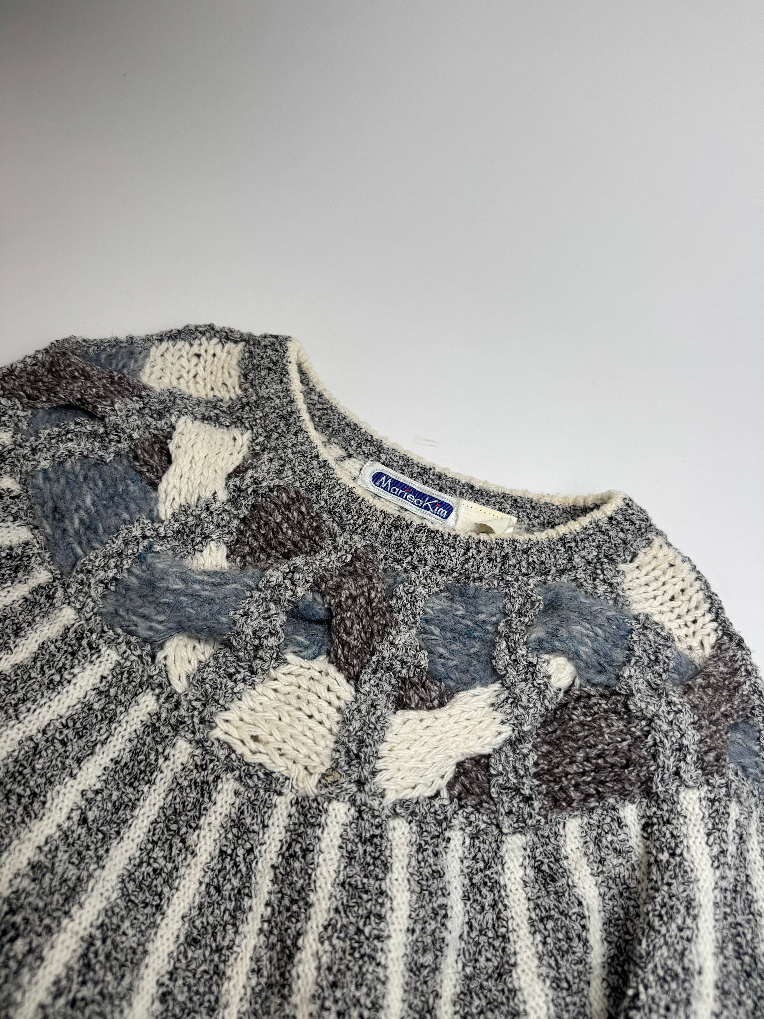 Other Vintage Mariea Kim Crewneck Sweater Grey/White/Black M Size M / US 6-8 / IT 42-44 - 6 Thumbnail