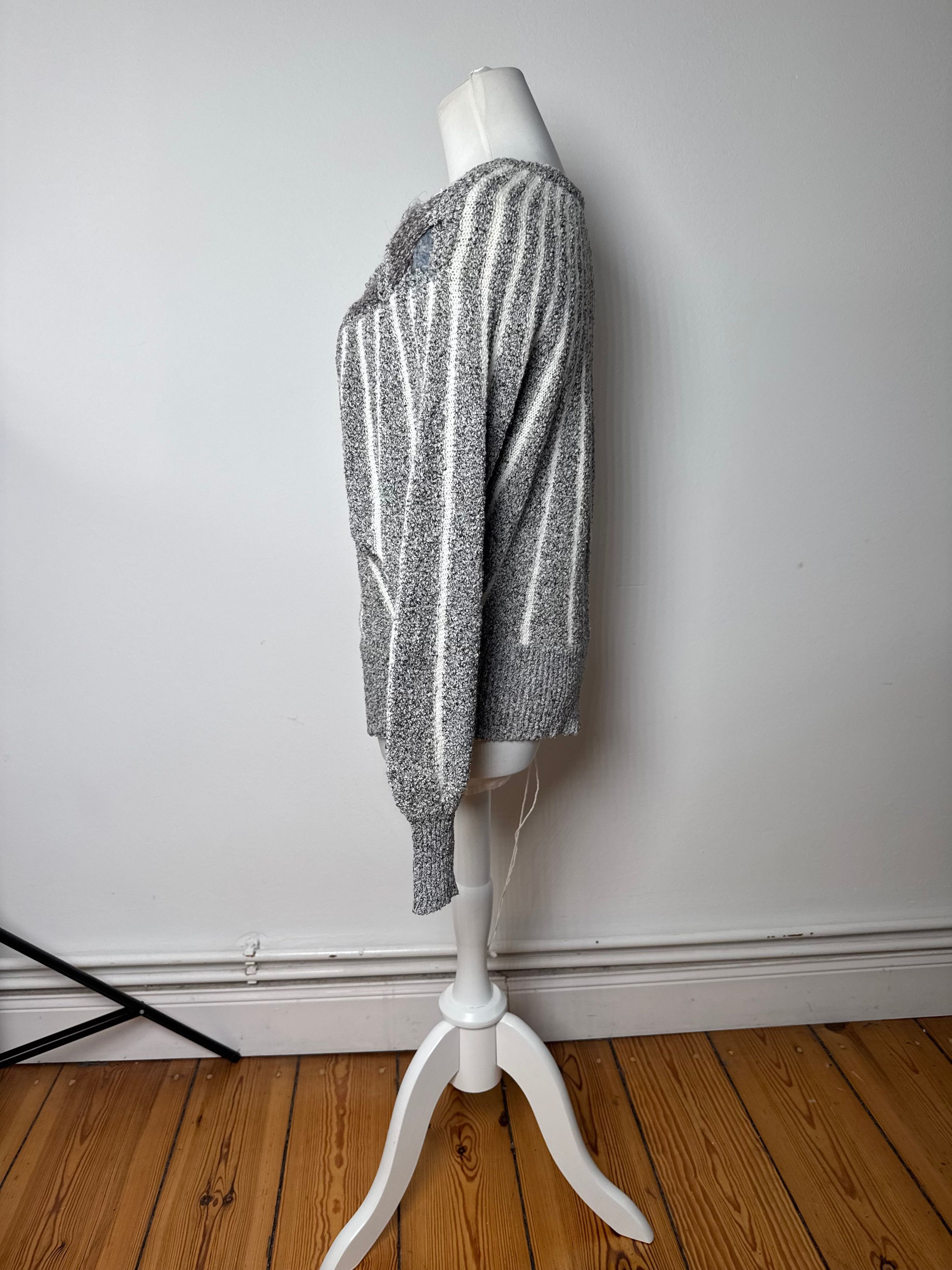 Other Vintage Mariea Kim Crewneck Sweater Grey/White/Black M Size M / US 6-8 / IT 42-44 - 3 Thumbnail