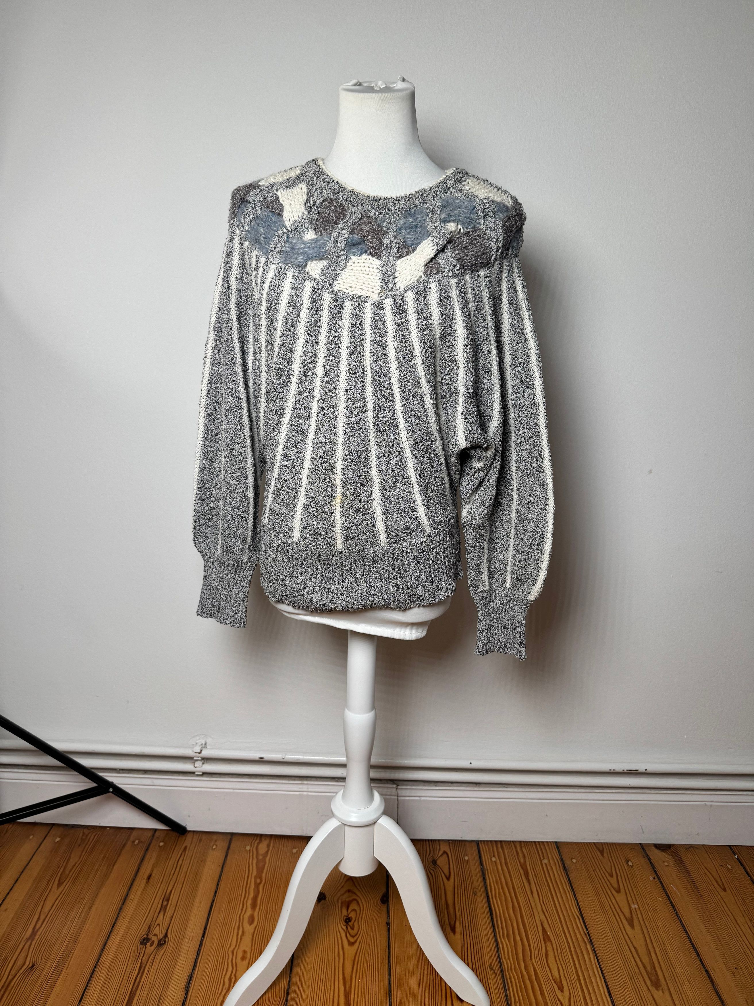 Other Vintage Mariea Kim Crewneck Sweater Grey/White/Black M Size M / US 6-8 / IT 42-44 - 11 Thumbnail