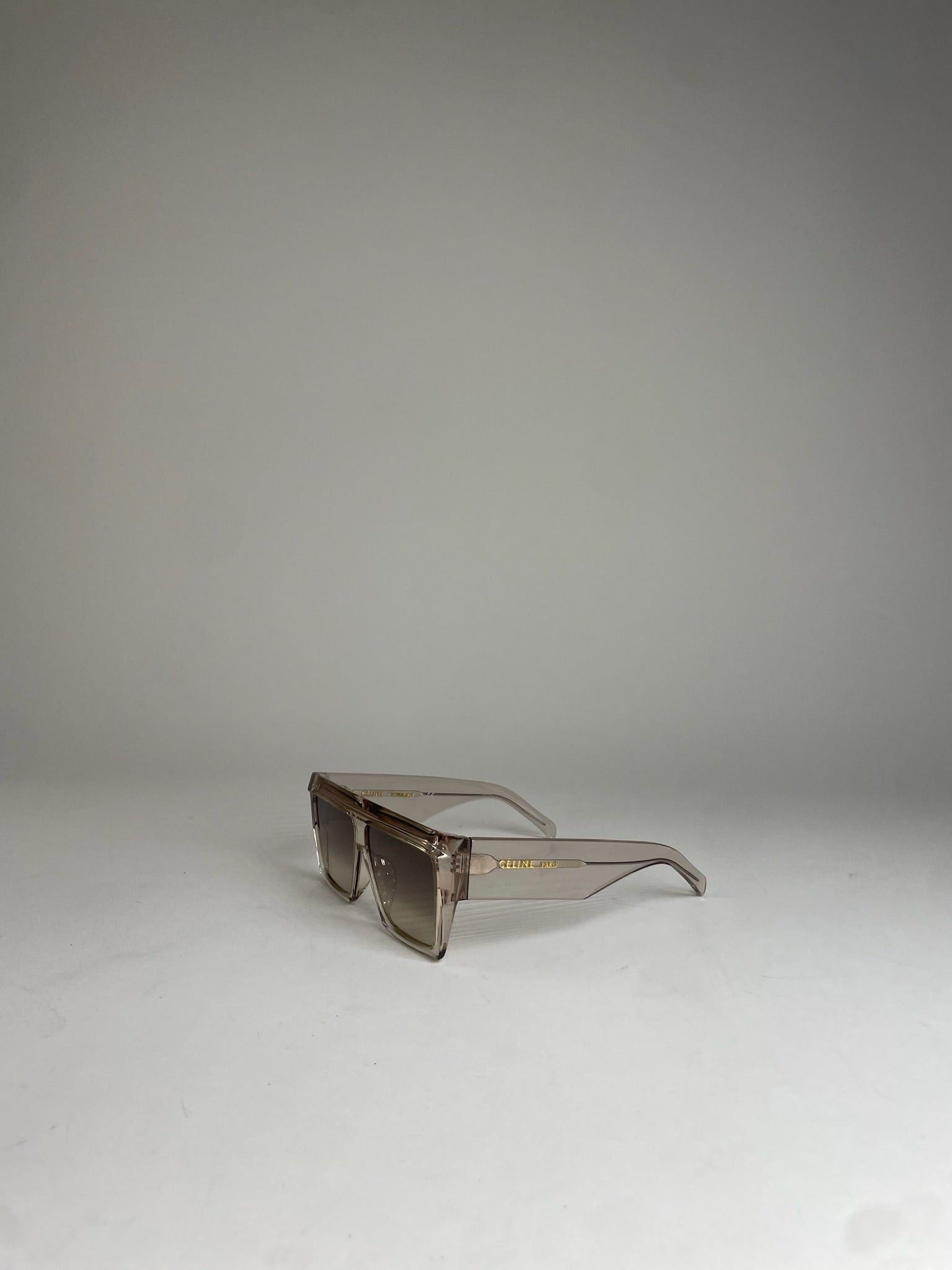 Celine Vintage Paris Overd Sunglasses Silver Size ONE SIZE - 8 Thumbnail