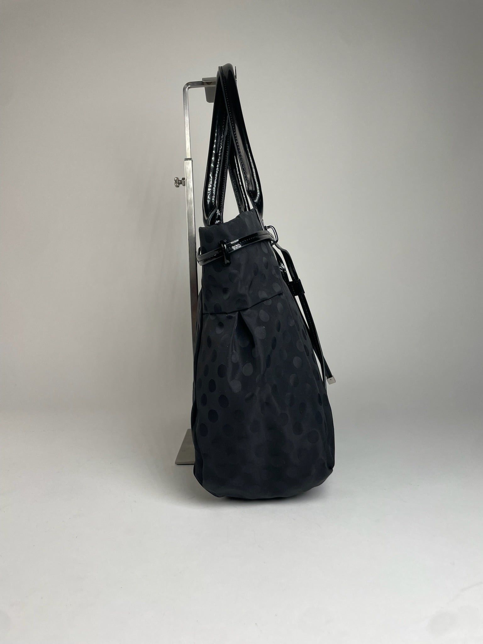 Yohji Yamamoto Vintage Polkadoz Patent Leather / Polyester Handbag Size ONE SIZE - 9 Thumbnail