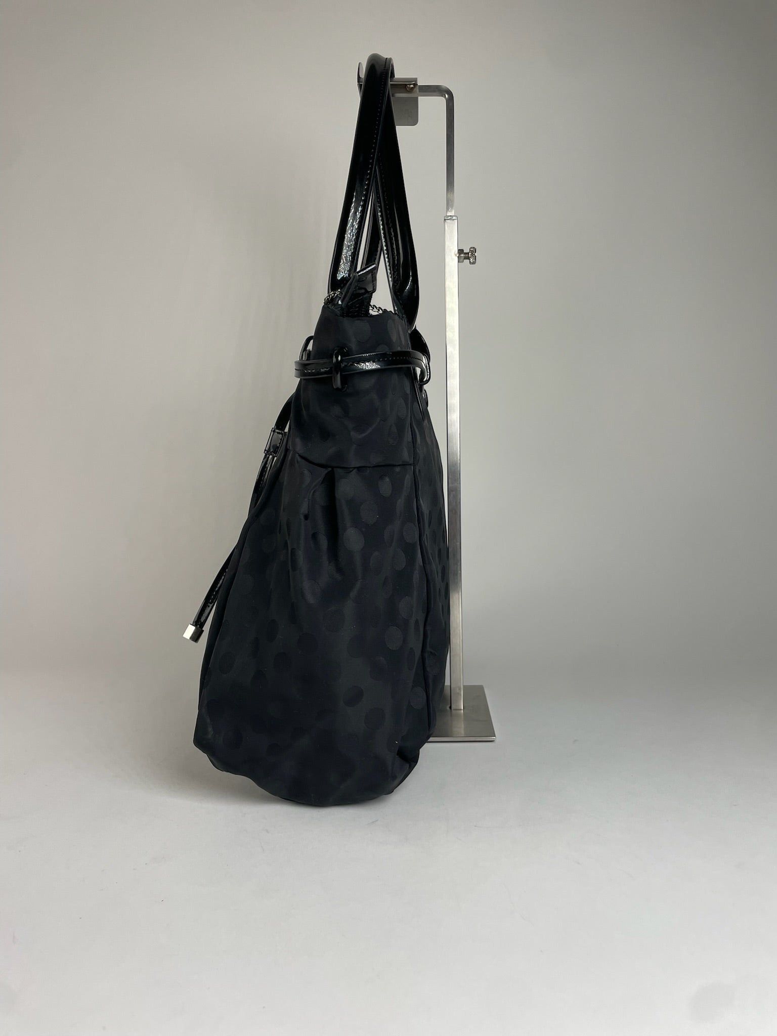 Yohji Yamamoto Vintage Polkadoz Patent Leather / Polyester Handbag Size ONE SIZE - 10 Thumbnail