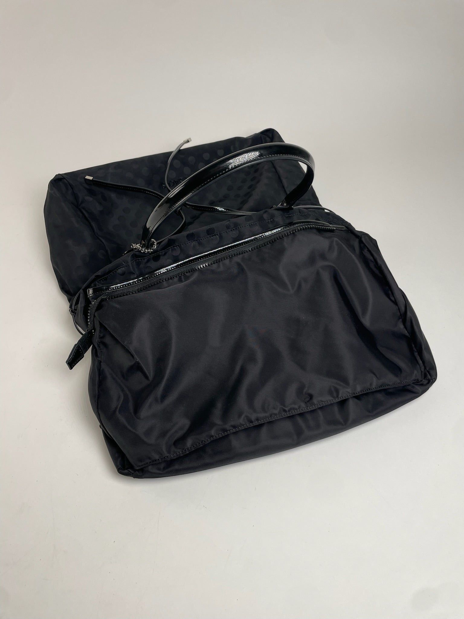 Yohji Yamamoto Vintage Polkadoz Patent Leather / Polyester Handbag Size ONE SIZE - 6 Thumbnail