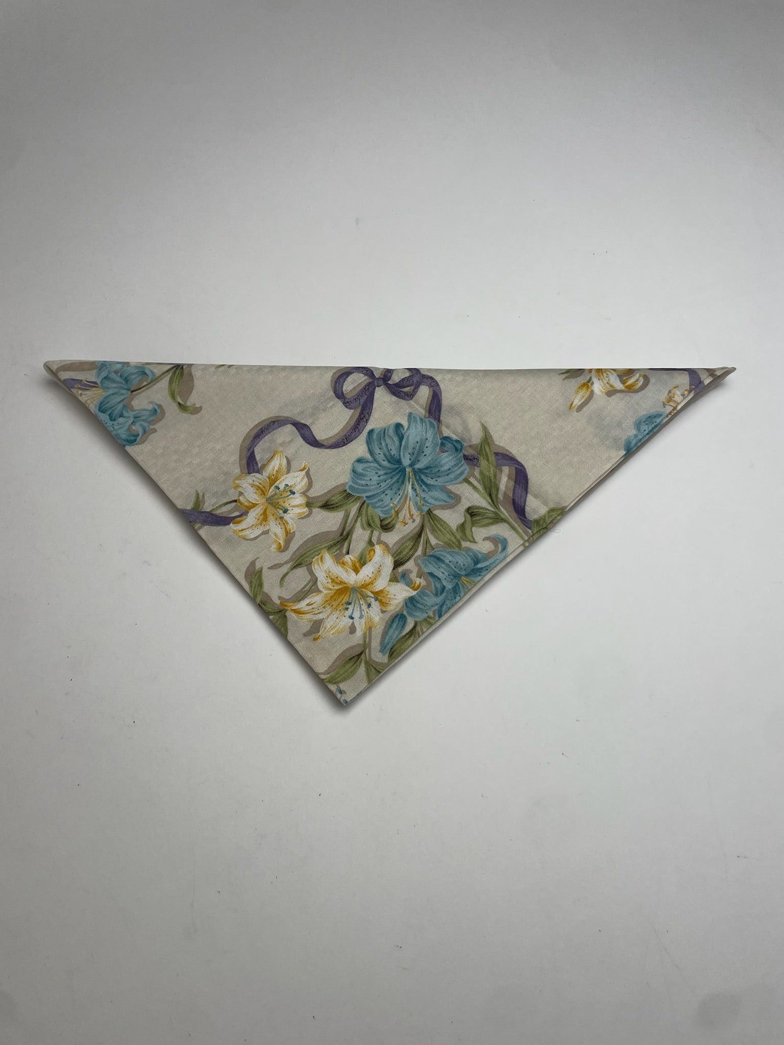 Burberry Vintage Floral Scarf Beige Yellow Blue Size ONE SIZE - 2 Thumbnail