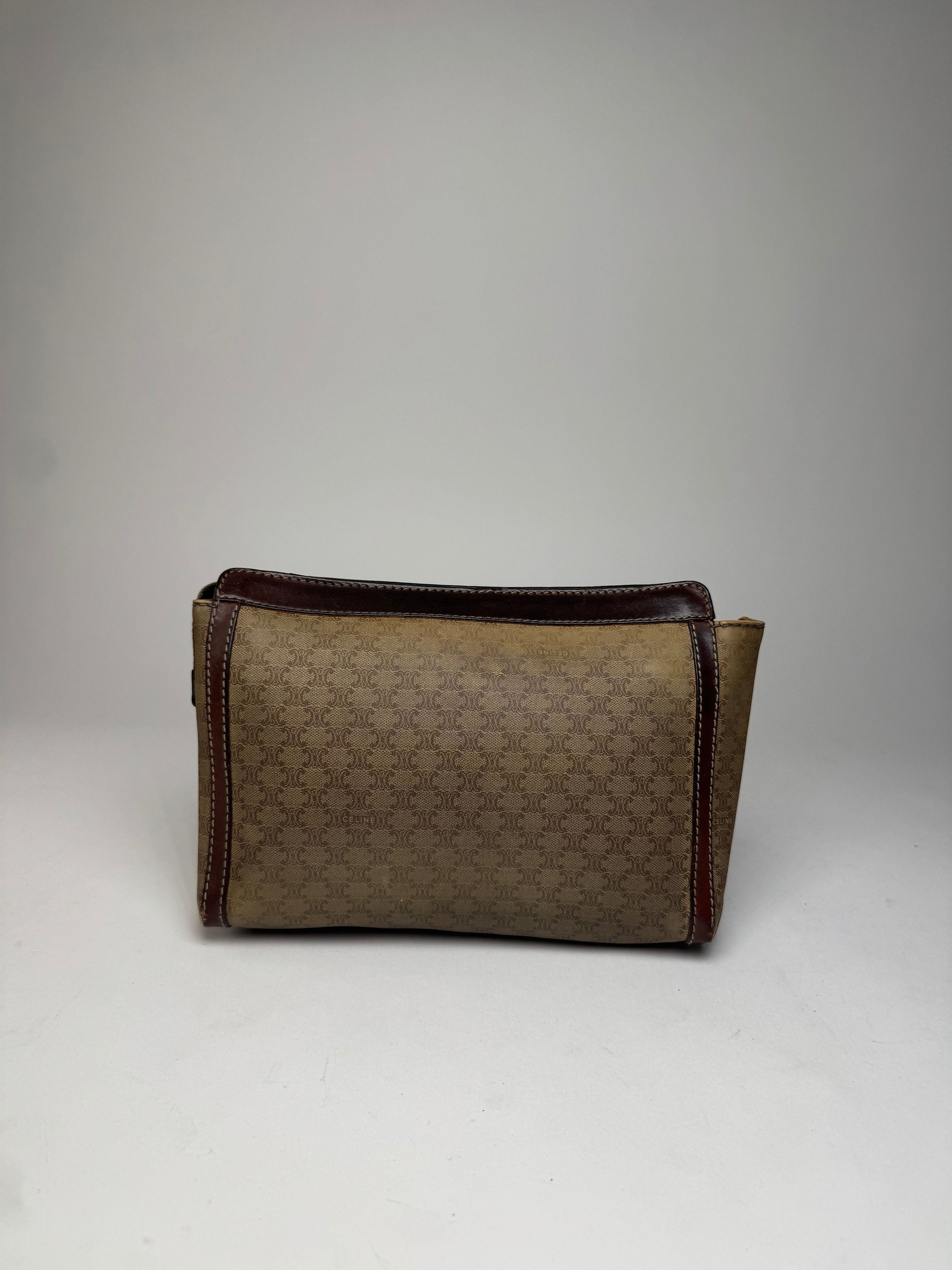 Celine Vintage Paris Monogram Leather Clutch Beige Brown Size ONE SIZE - 8 Thumbnail