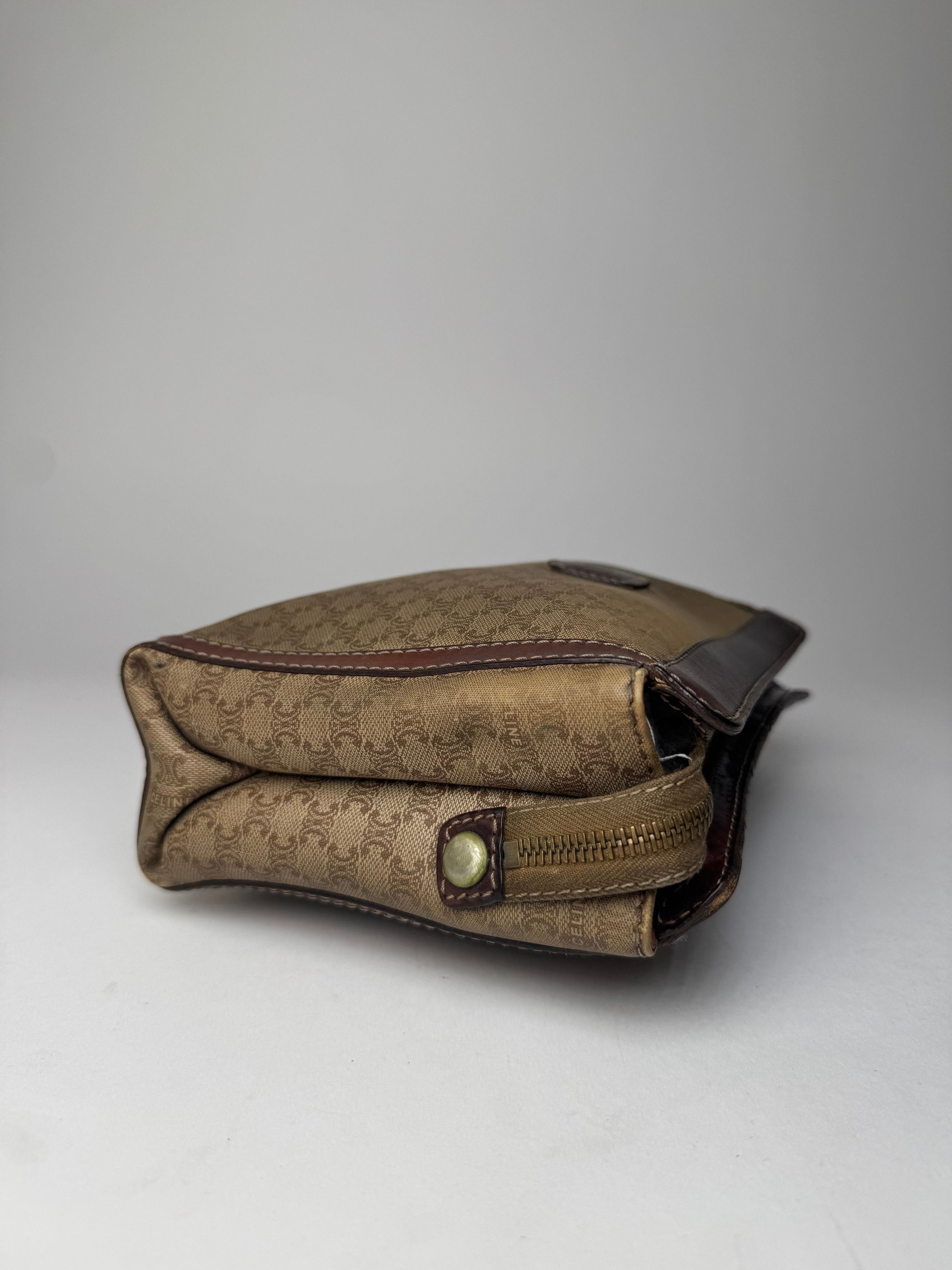 Celine Vintage Paris Monogram Leather Clutch Beige Brown Size ONE SIZE - 10 Thumbnail