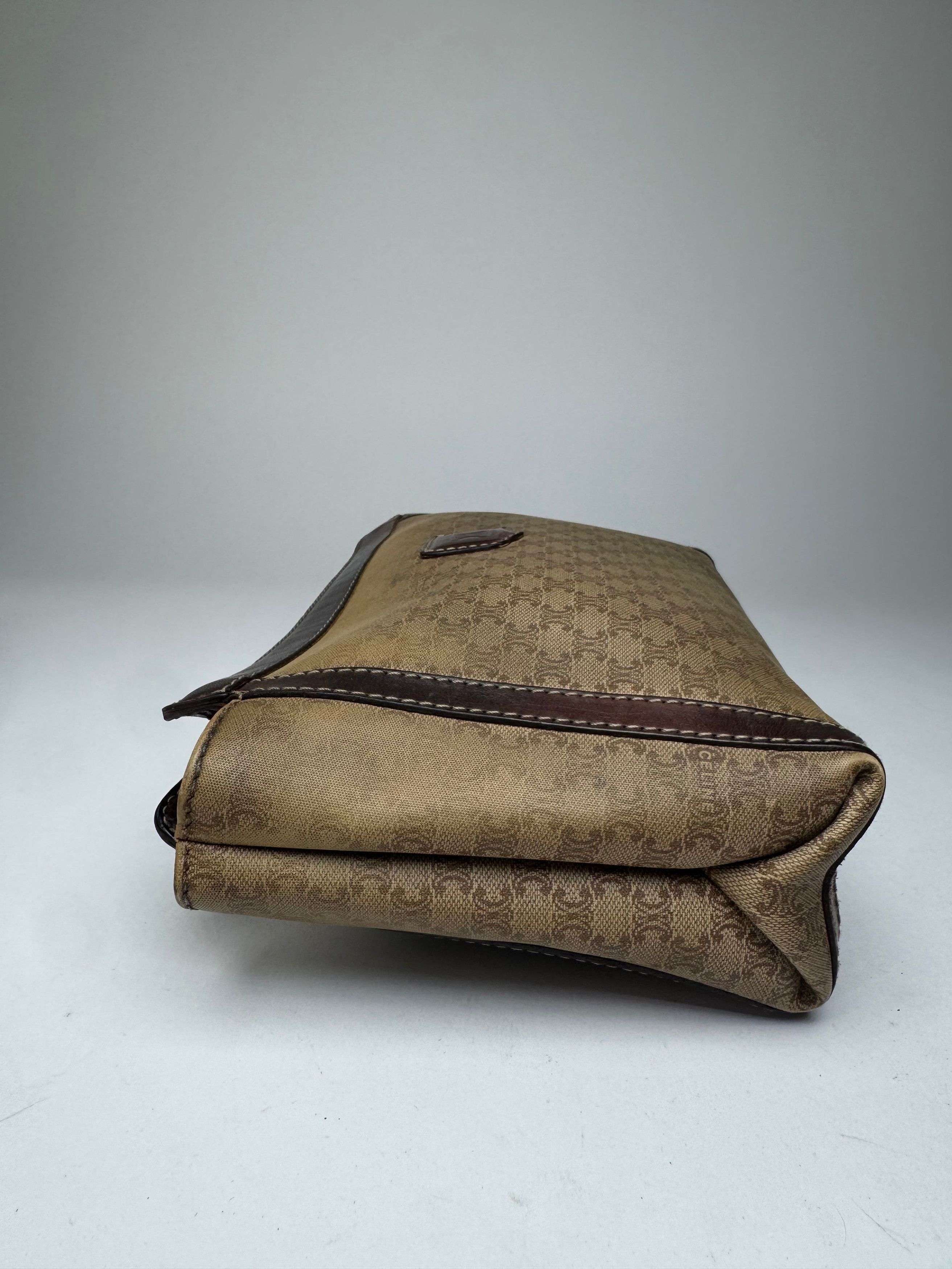 Celine Vintage Paris Monogram Leather Clutch Beige Brown Size ONE SIZE - 7 Thumbnail