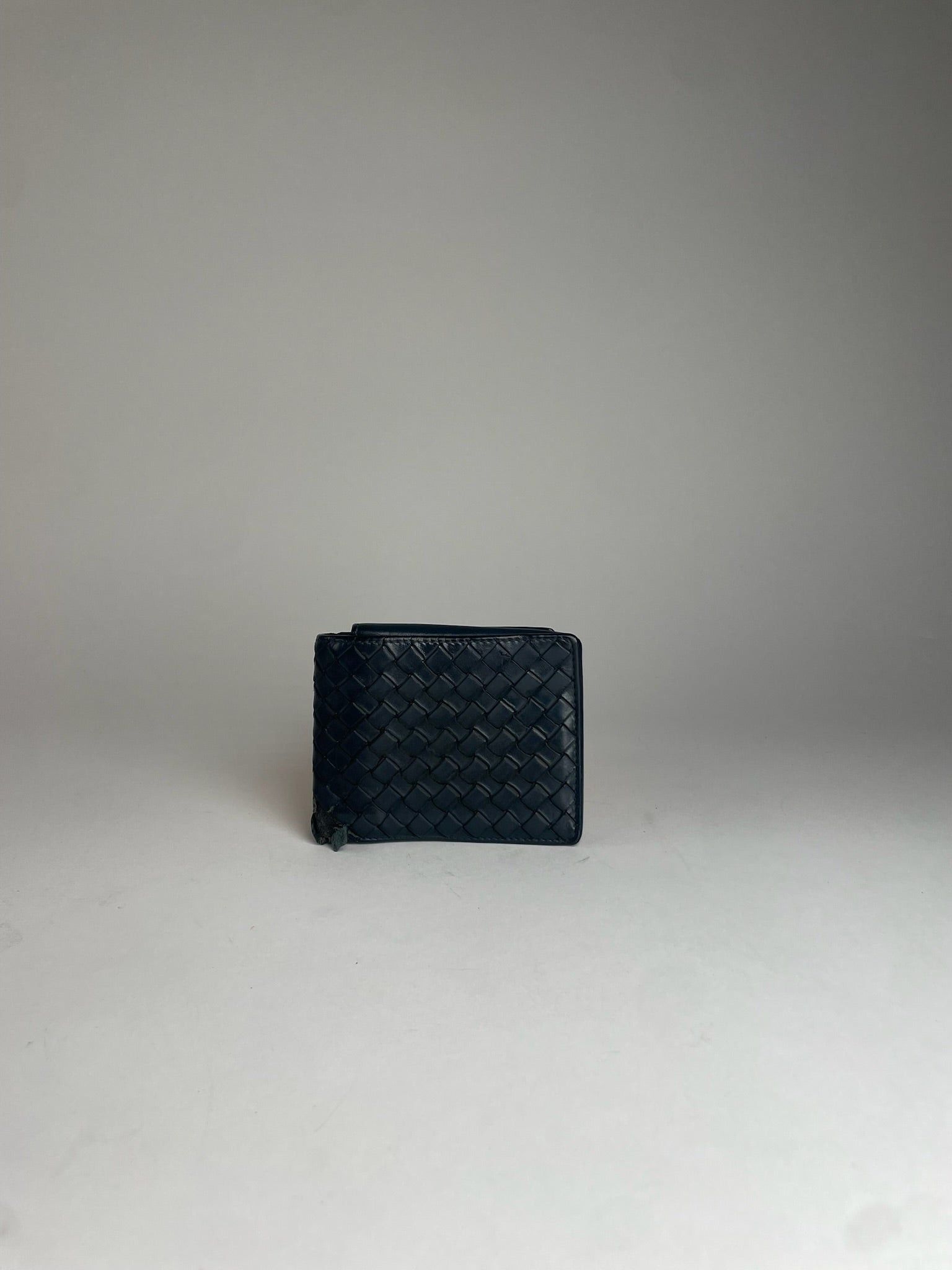Bottega Veneta Vintage Flapable Leather Intrecciato Wallet Black Size ONE SIZE - 2 Thumbnail