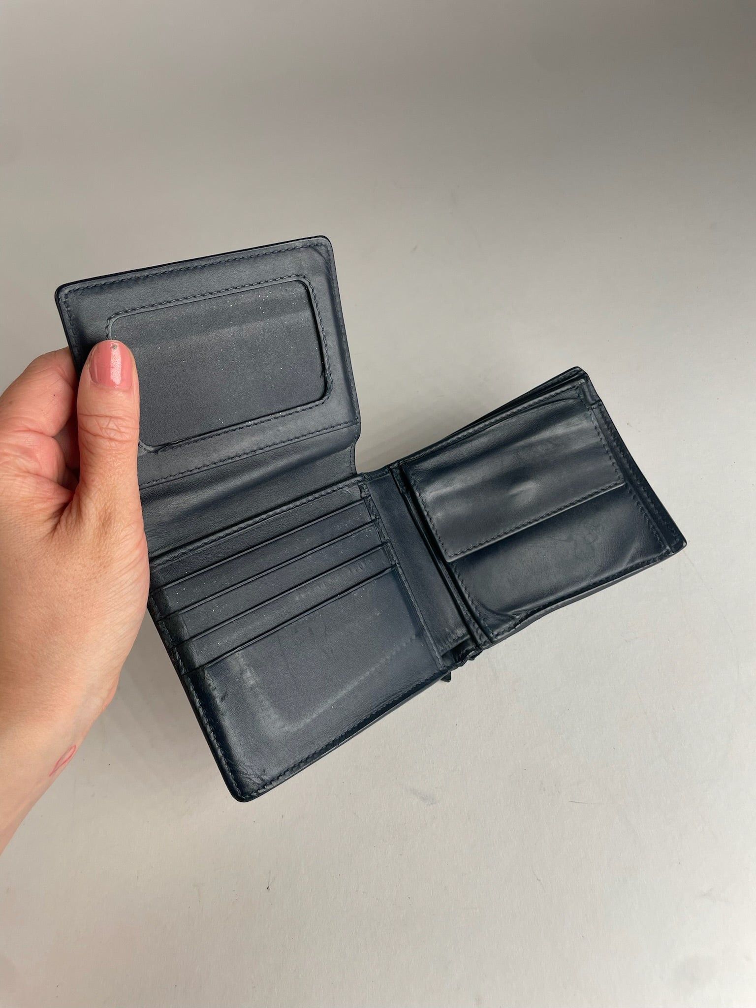 Bottega Veneta Vintage Flapable Leather Intrecciato Wallet Black Size ONE SIZE - 3 Thumbnail