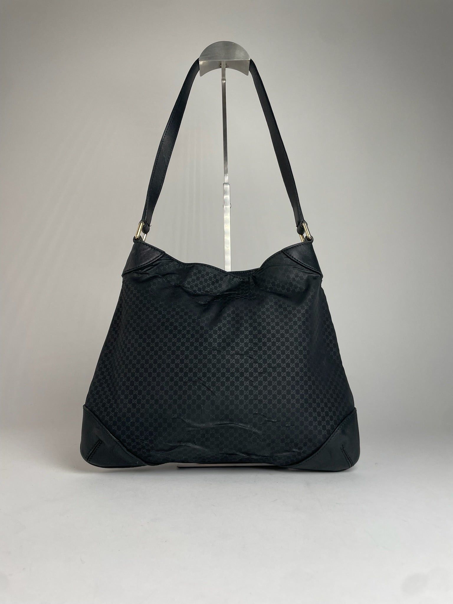 Gucci Vintage Multiway Vegan Leather Monogram Bag Black Size ONE SIZE - 11 Thumbnail