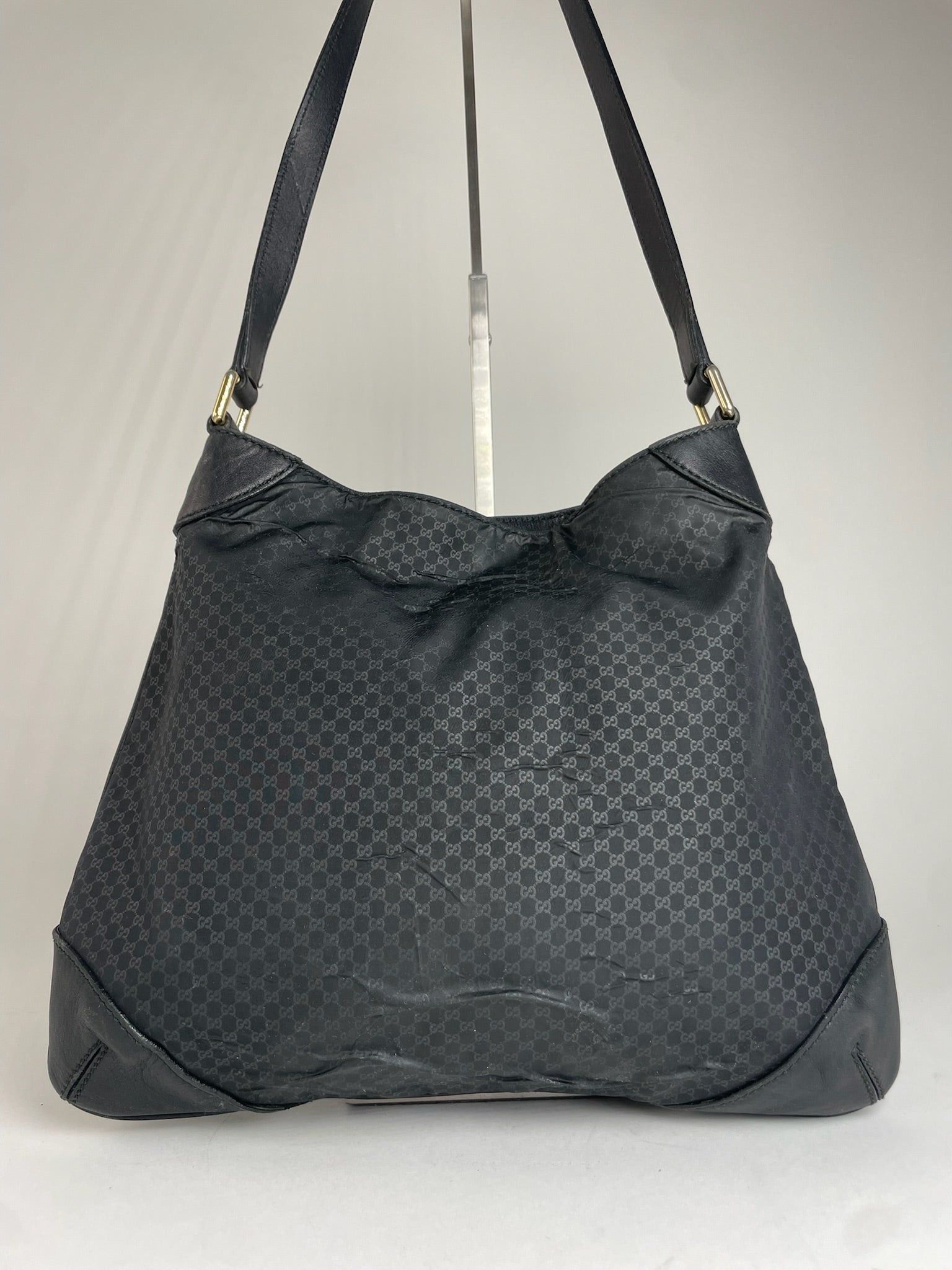 Gucci Vintage Multiway Vegan Leather Monogram Bag Black Size ONE SIZE - 2 Thumbnail