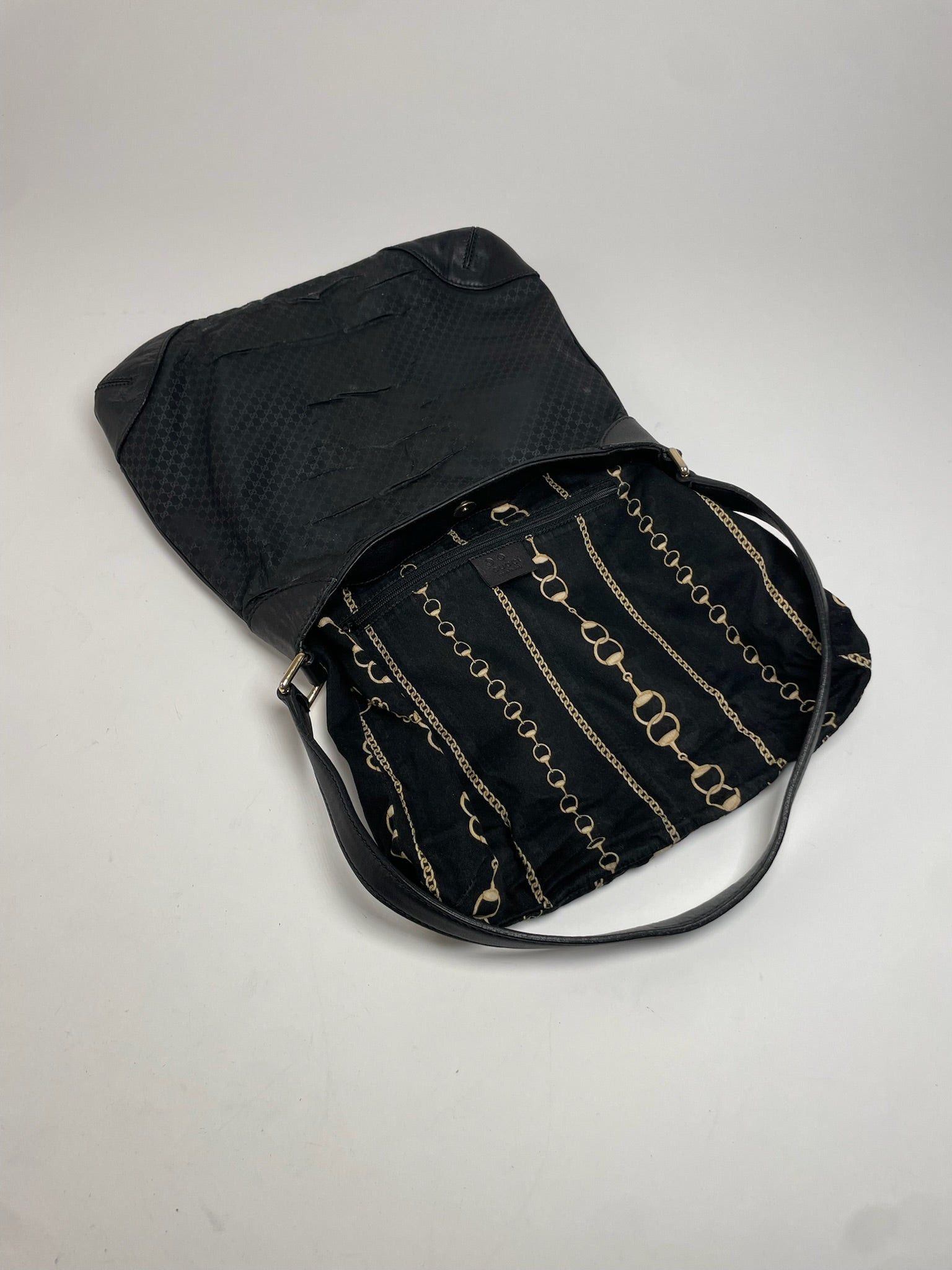 Gucci Vintage Multiway Vegan Leather Monogram Bag Black Size ONE SIZE - 6 Thumbnail