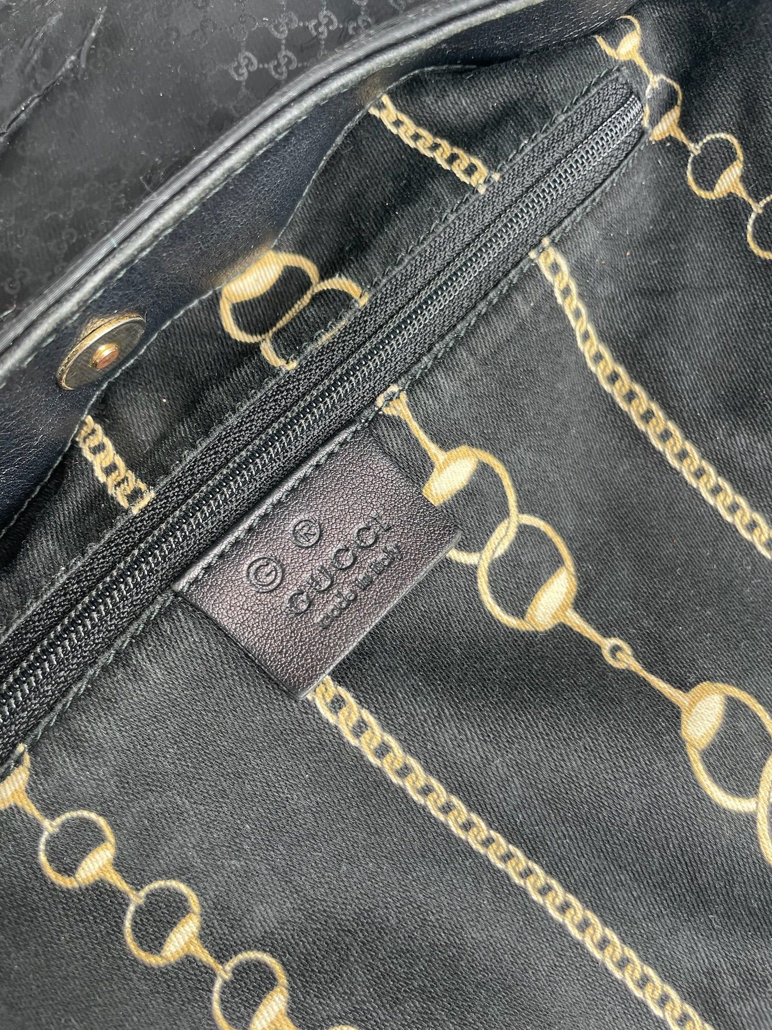 Gucci Vintage Multiway Vegan Leather Monogram Bag Black Size ONE SIZE - 5 Thumbnail