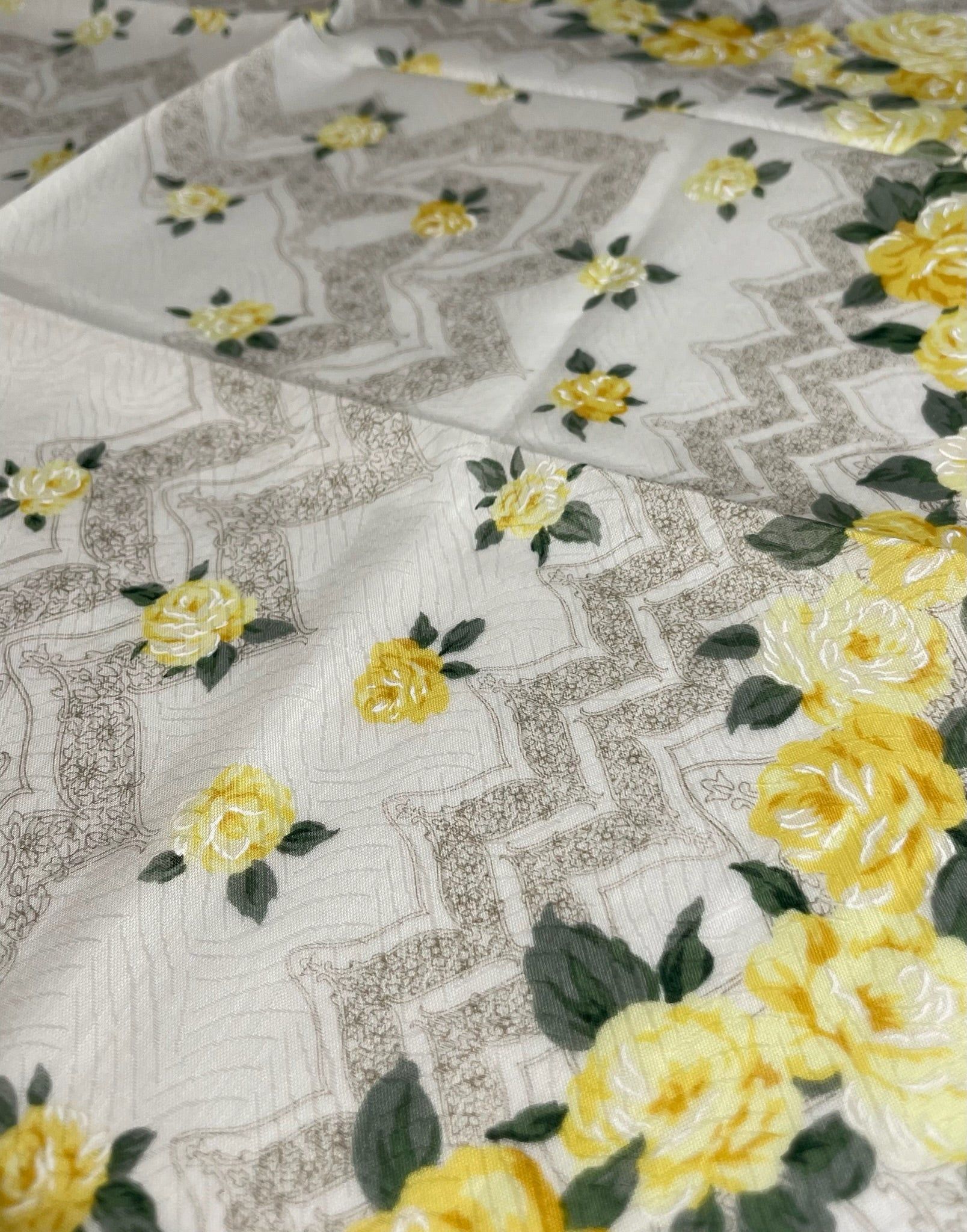 Dior Vintage Scarf White Grey Yellow Size ONE SIZE - 4 Thumbnail