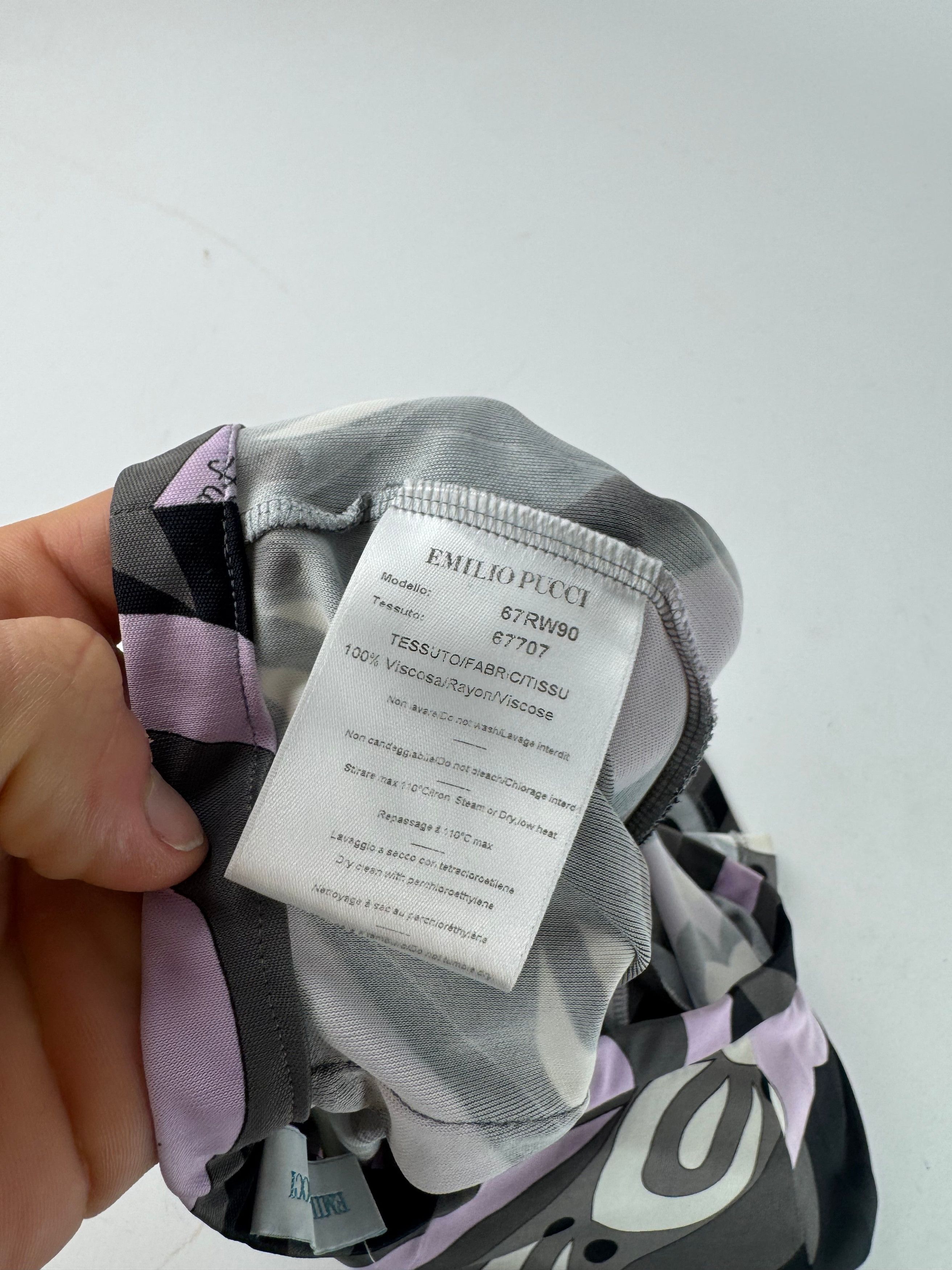 Emilio Pucci Vintage Viscose Abstract Skirt XS Size 24" / US 00 / IT 34 - 11 Thumbnail