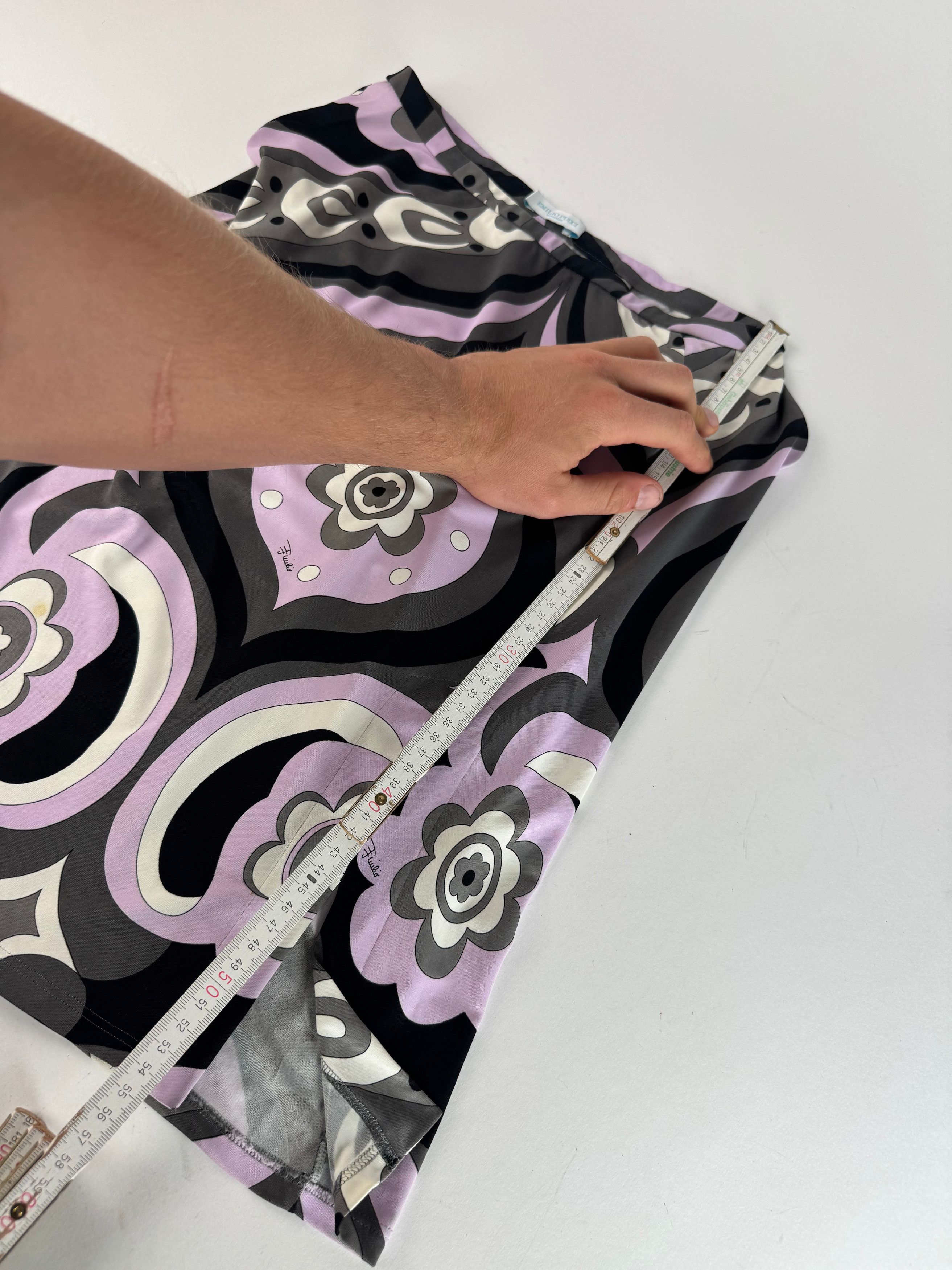 Emilio Pucci Vintage Viscose Abstract Skirt XS Size 24" / US 00 / IT 34 - 8 Thumbnail