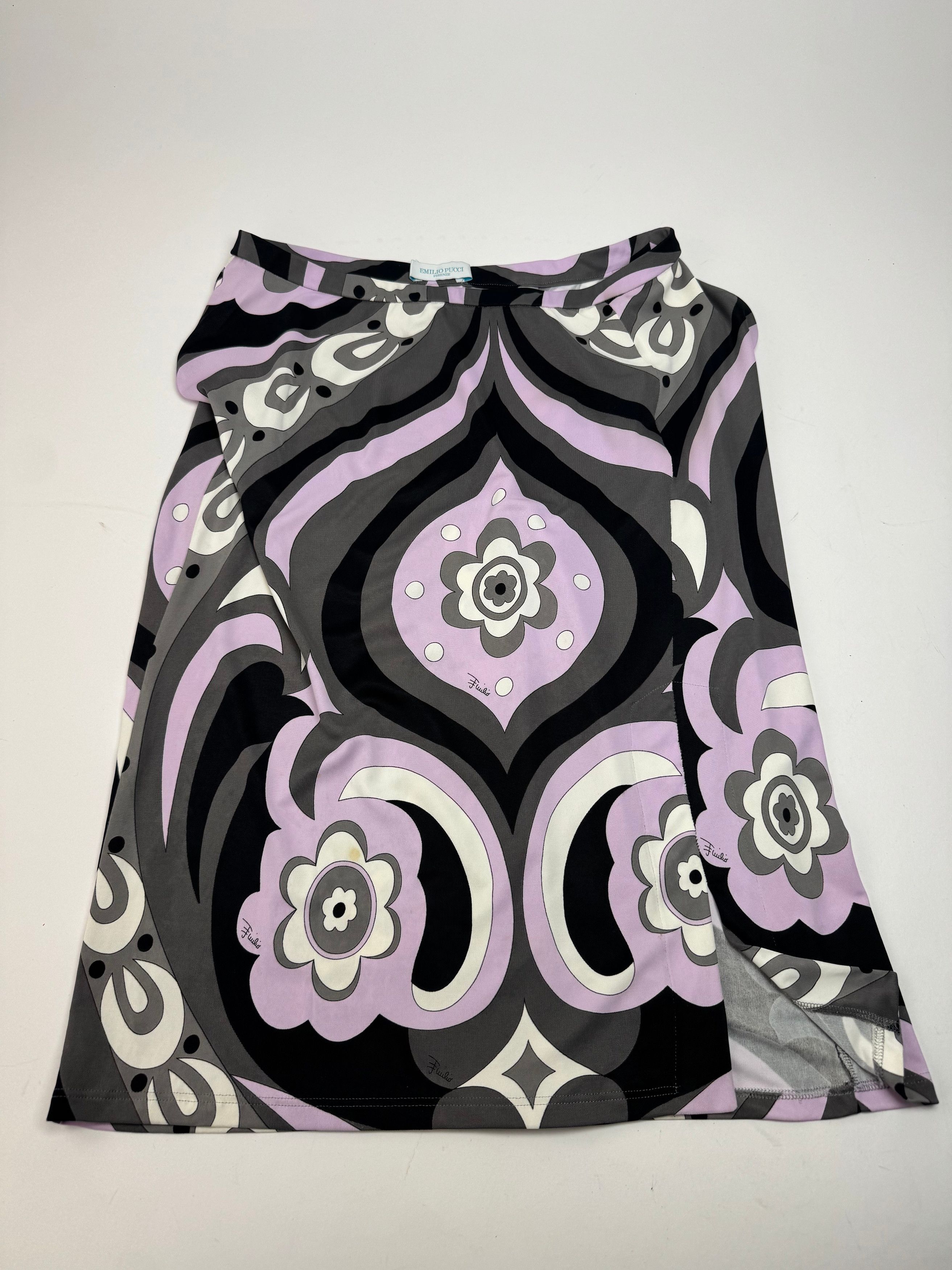 Emilio Pucci Vintage Viscose Abstract Skirt XS Size 24" / US 00 / IT 34 - 4 Thumbnail