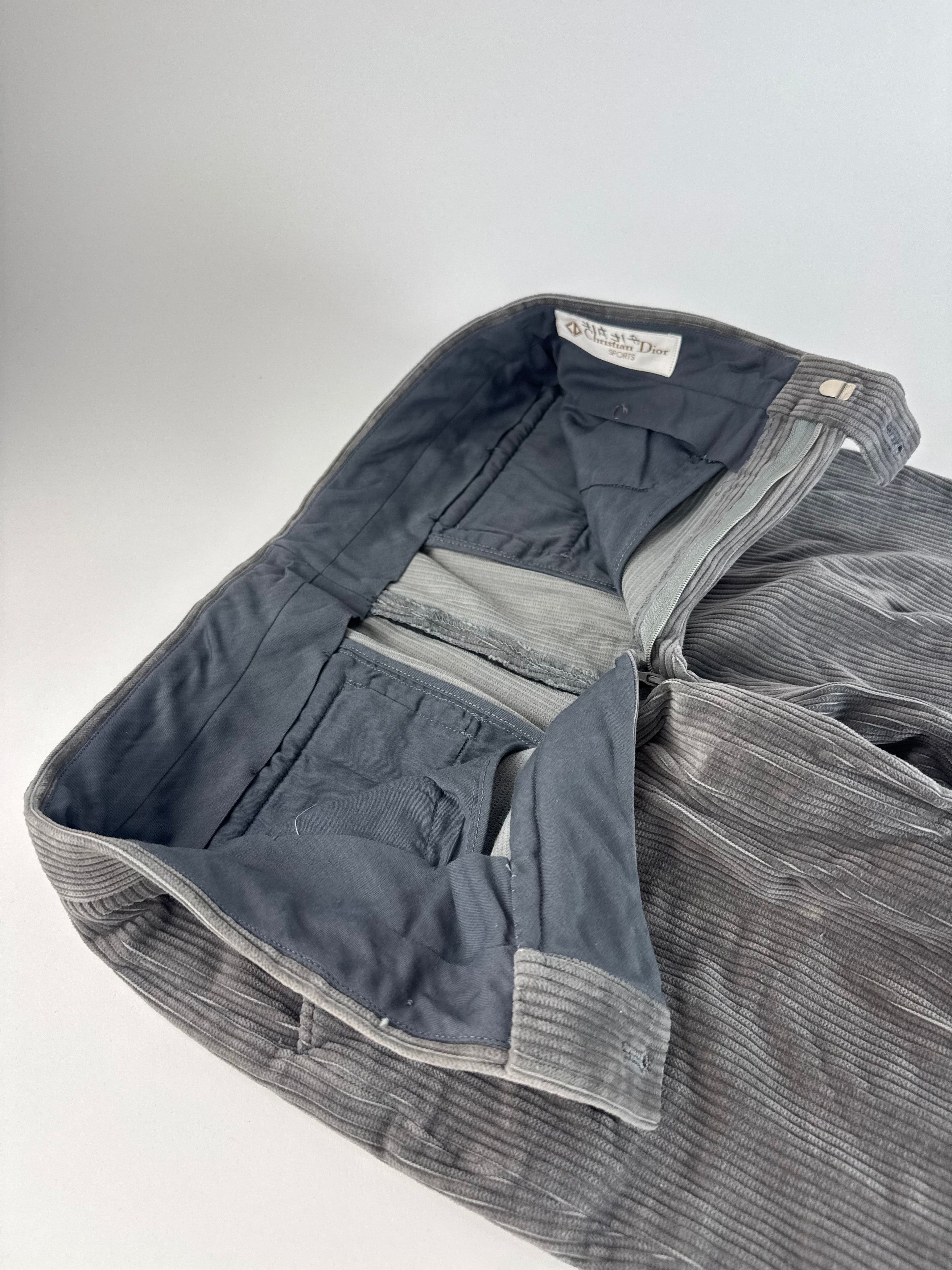Dior Vintage Cord Pants M Grey/Silver M Size 30" / US 8 / IT 44 - 8 Thumbnail