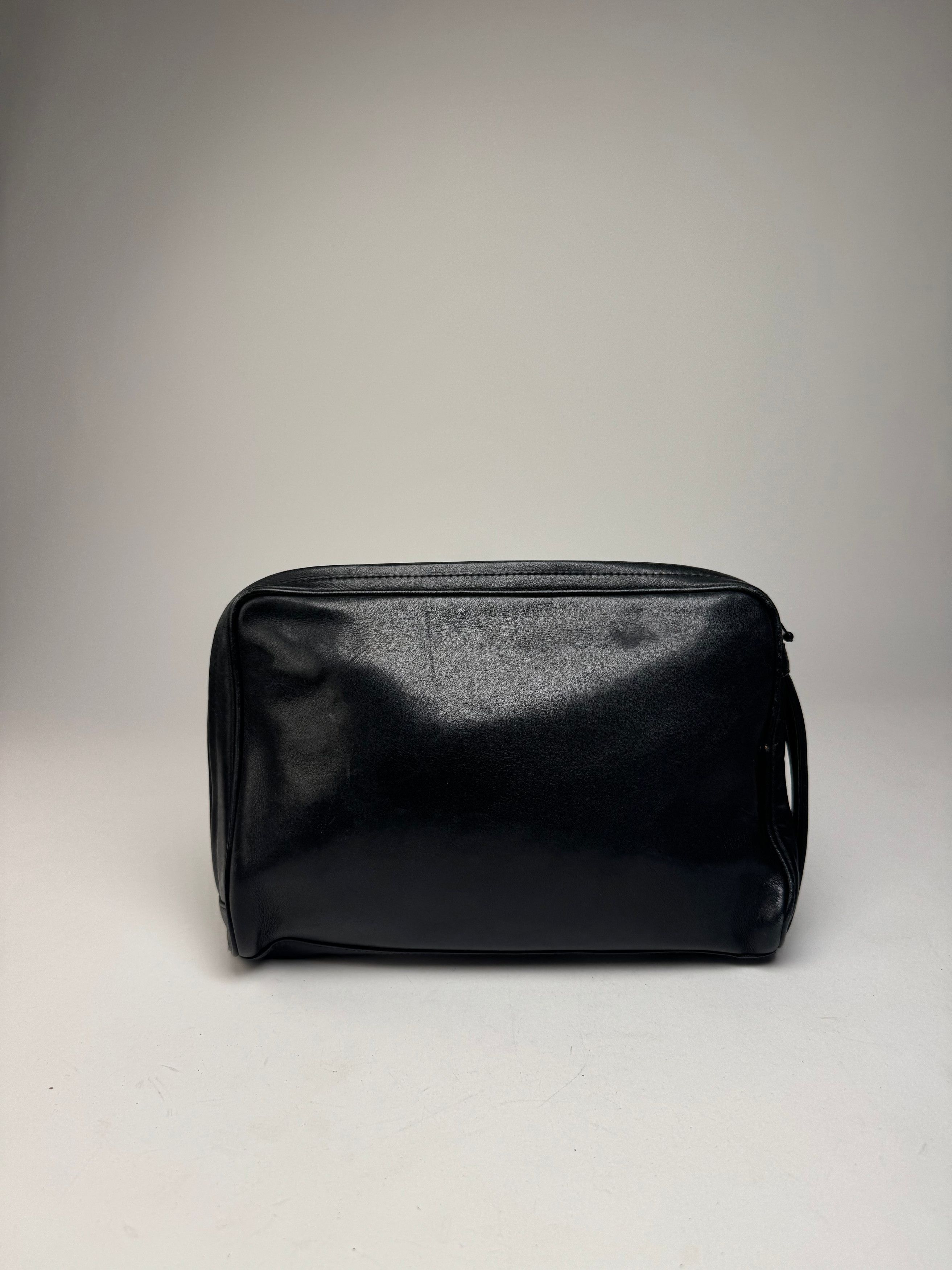 Issey Miyake Vintage Leather Clutch Black Size ONE SIZE - 6 Thumbnail