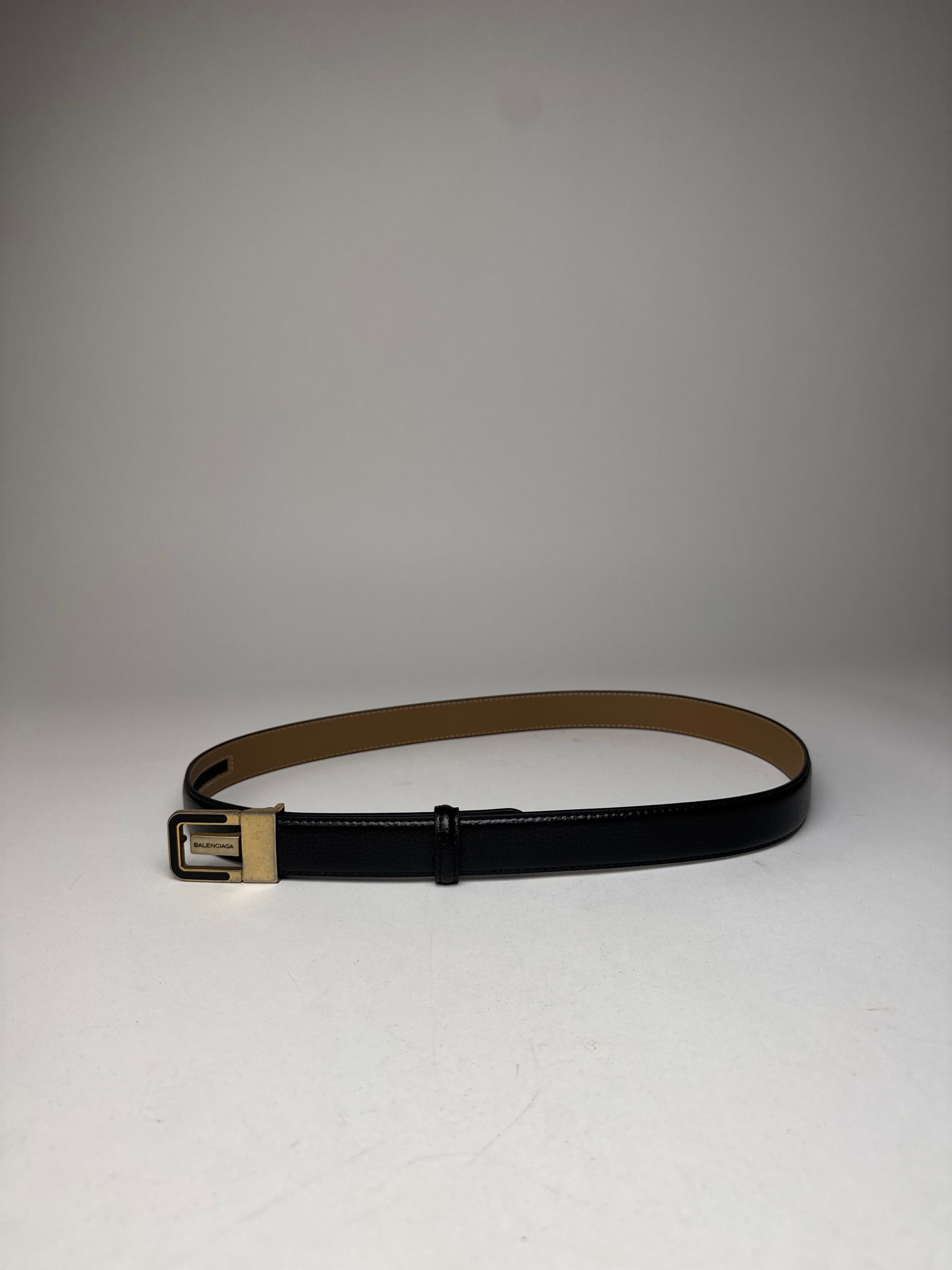 Balenciaga Vintage Leather Belt Black Size ONE SIZE - 6 Thumbnail
