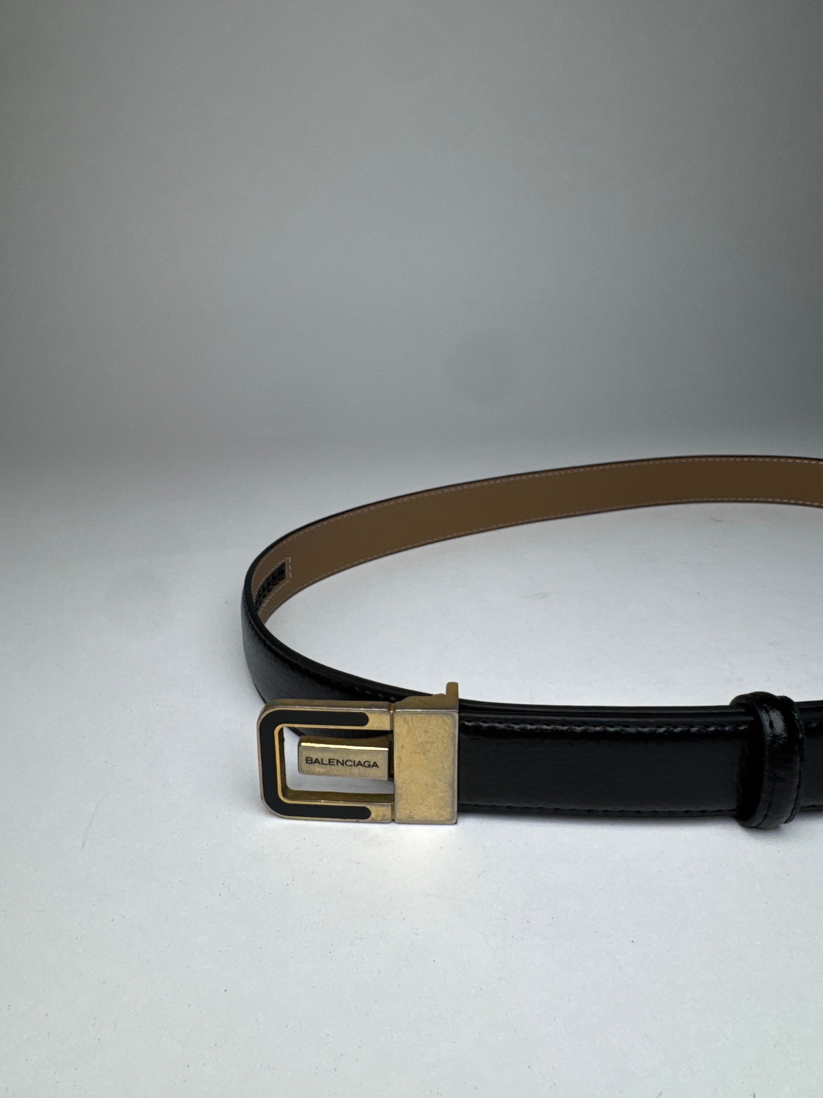 Balenciaga Vintage Leather Belt Black Size ONE SIZE - 3 Thumbnail