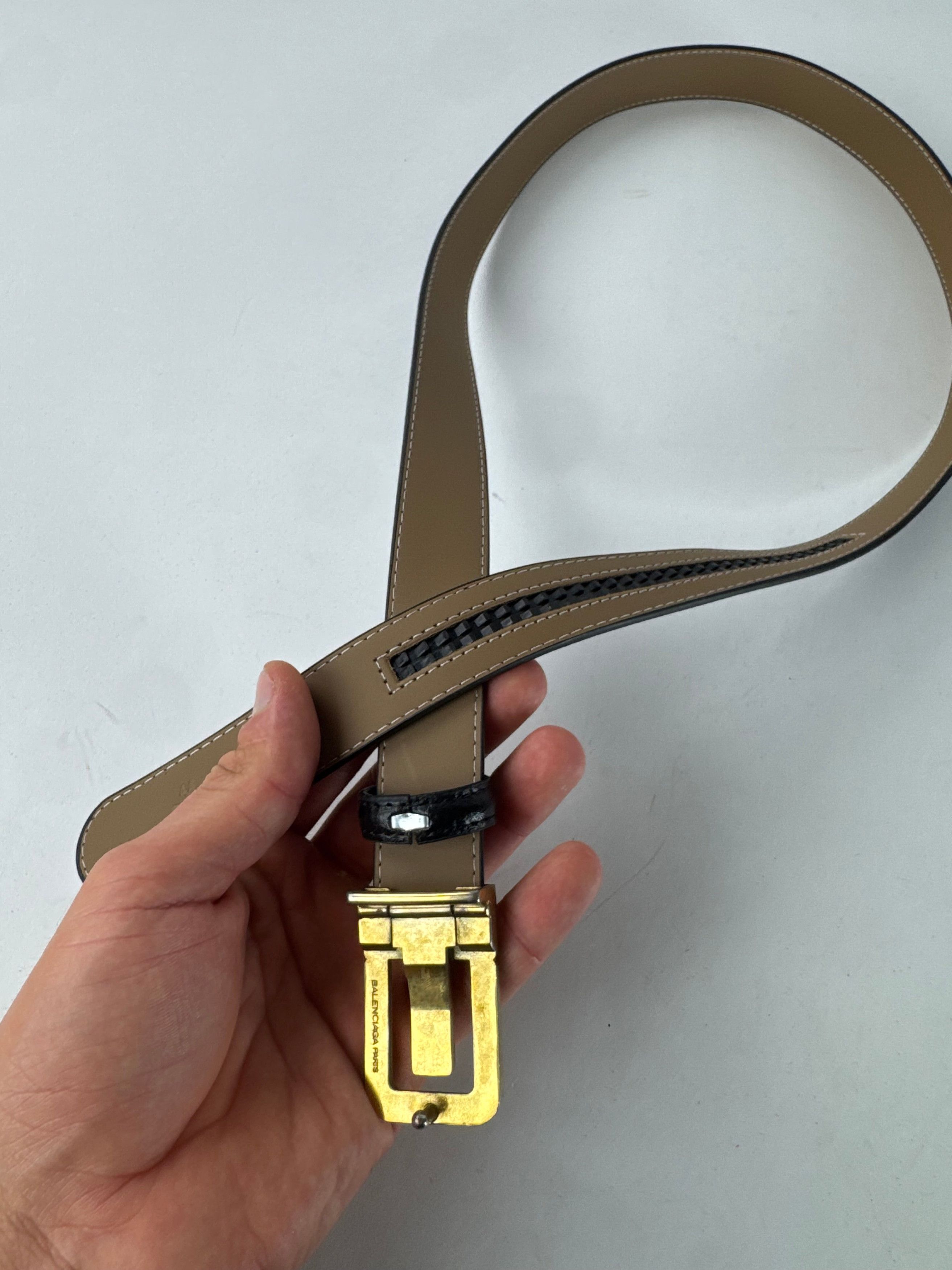 Balenciaga Vintage Leather Belt Black Size ONE SIZE - 7 Thumbnail