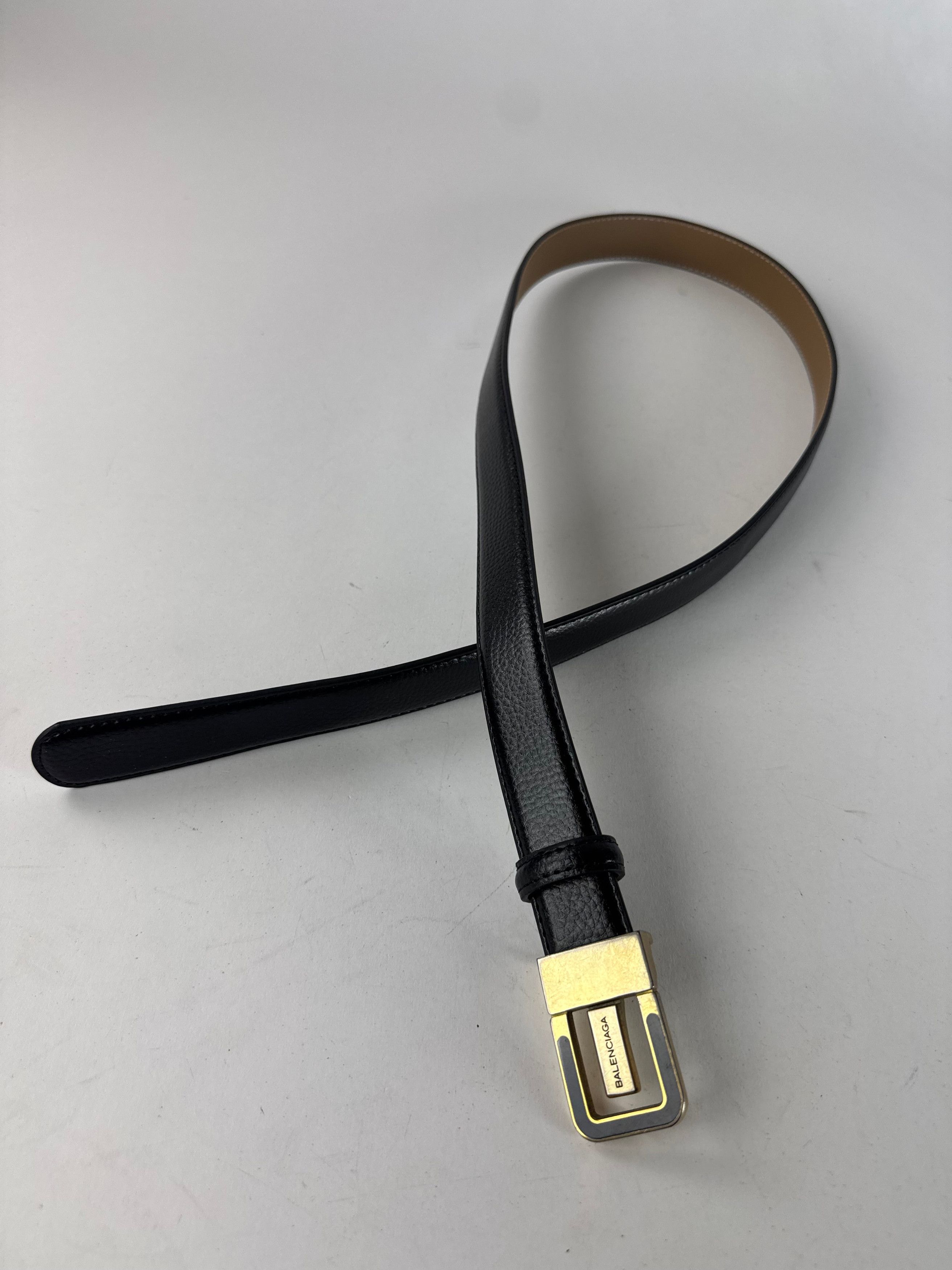 Balenciaga Vintage Leather Belt Black Size ONE SIZE - 5 Thumbnail
