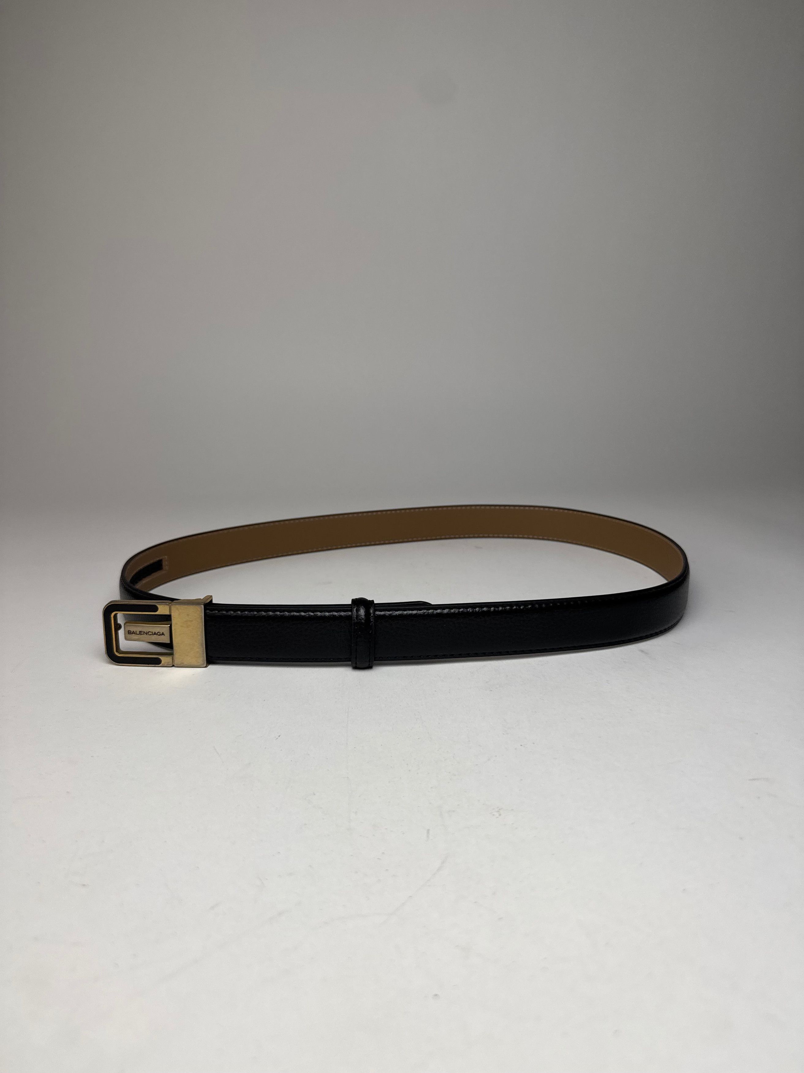 Balenciaga Vintage Leather Belt Black Size ONE SIZE - 10 Thumbnail