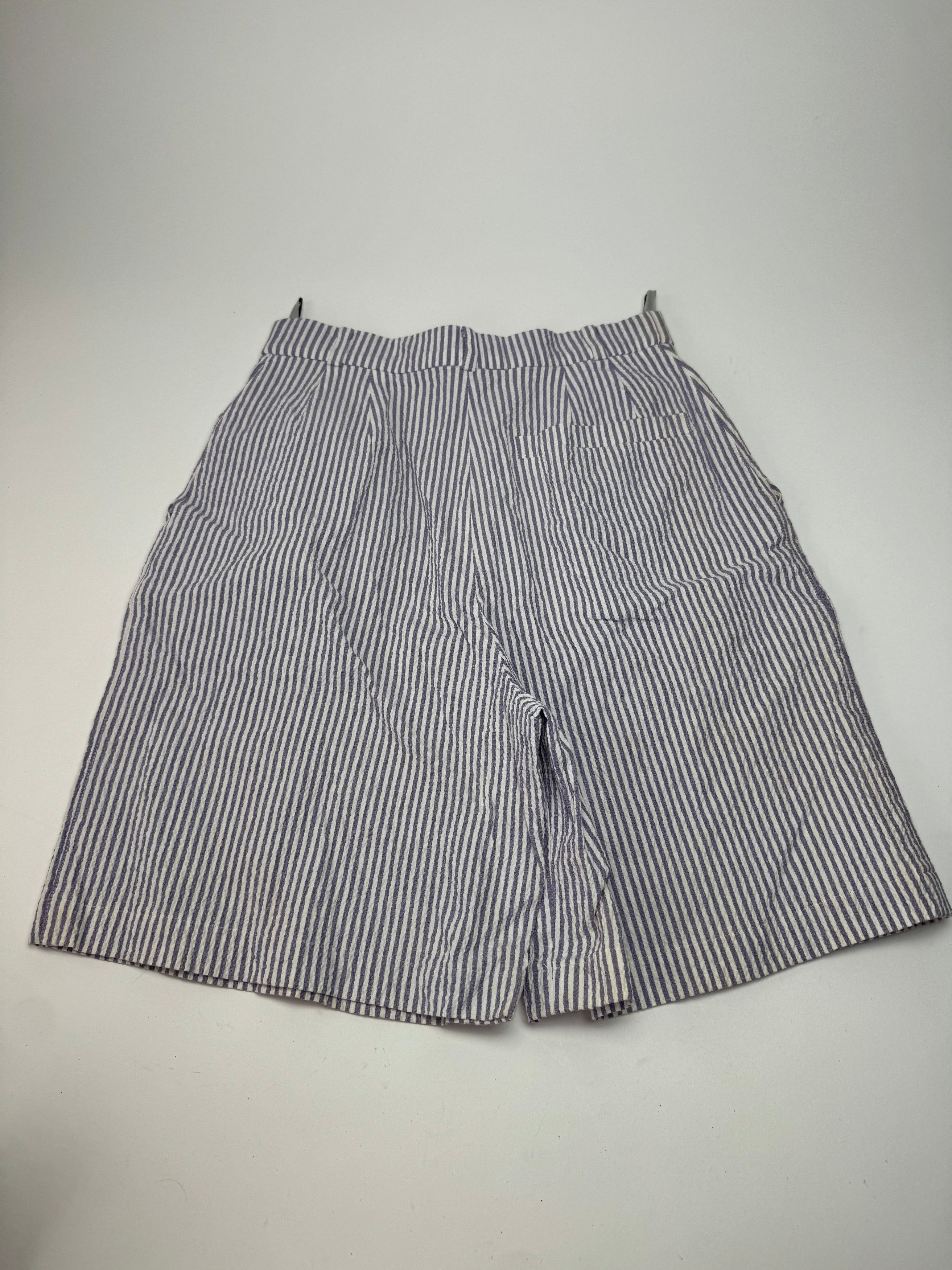 Dior Vintage Striped Shorts White Purple M Size 30" / US 8 / IT 44 - 9 Thumbnail