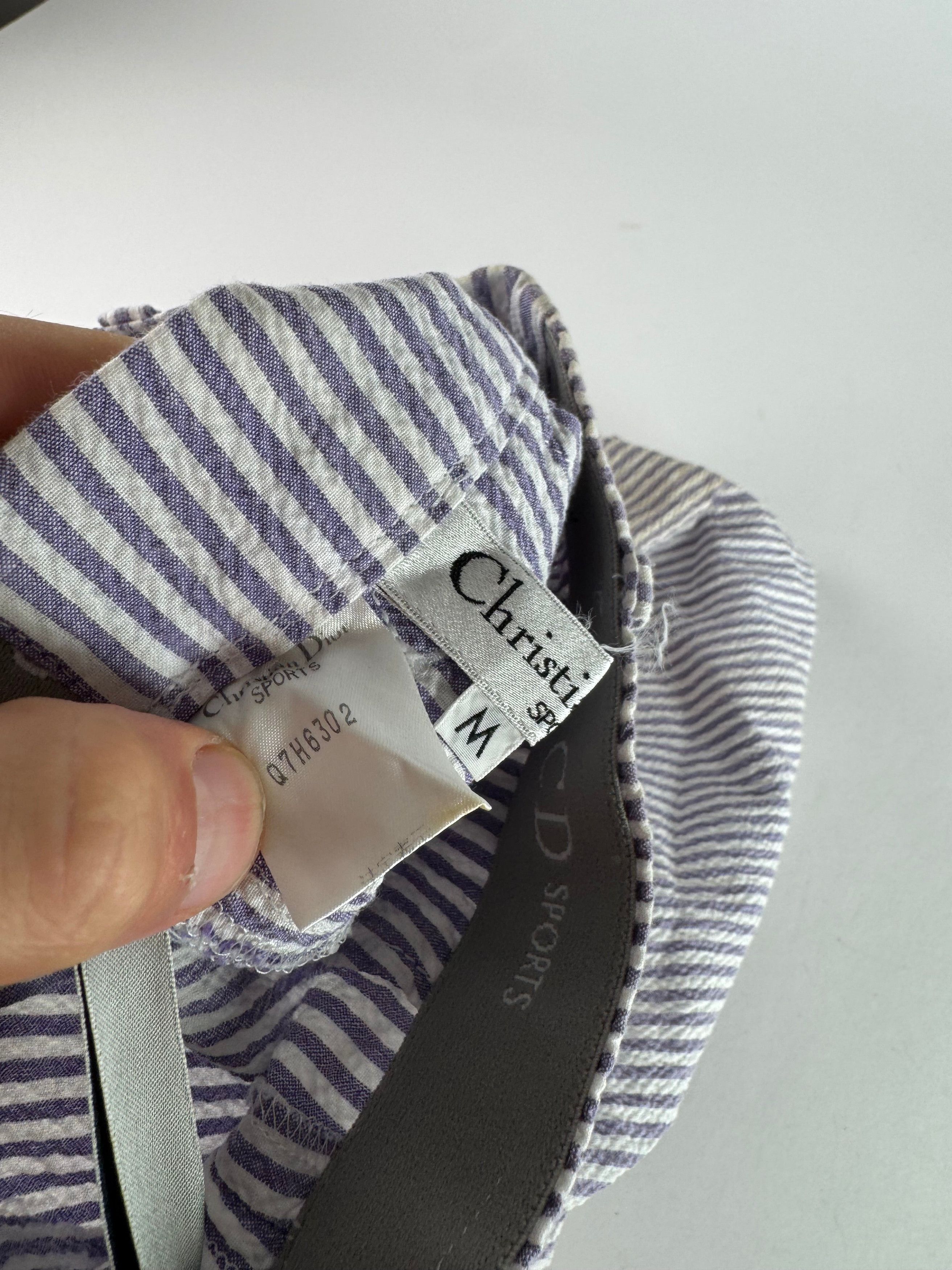 Dior Vintage Striped Shorts White Purple M Size 30" / US 8 / IT 44 - 13 Thumbnail