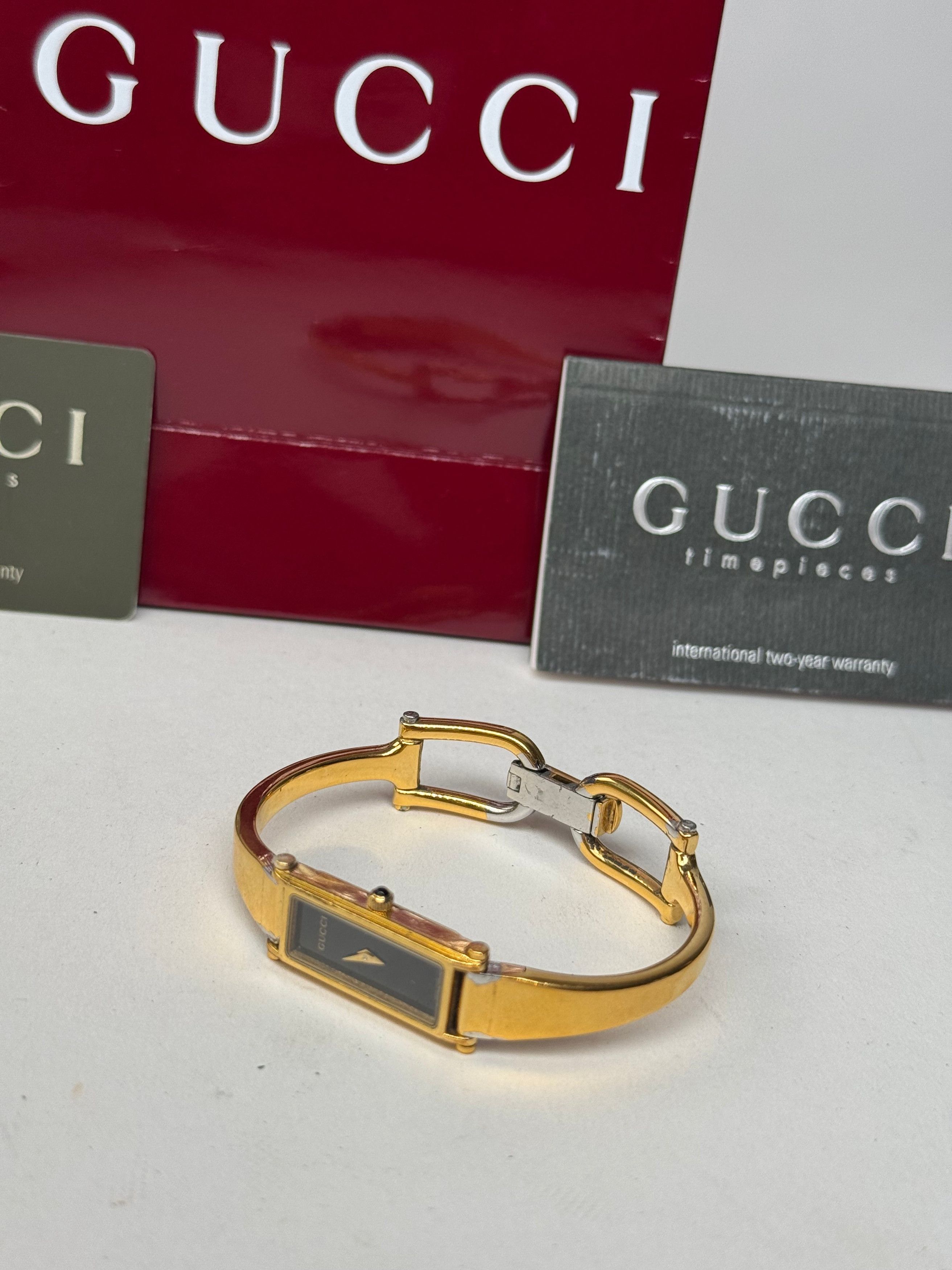 Gucci Vintage Horsebit Quartz Watch Gold Plated Size ONE SIZE - 2 Thumbnail