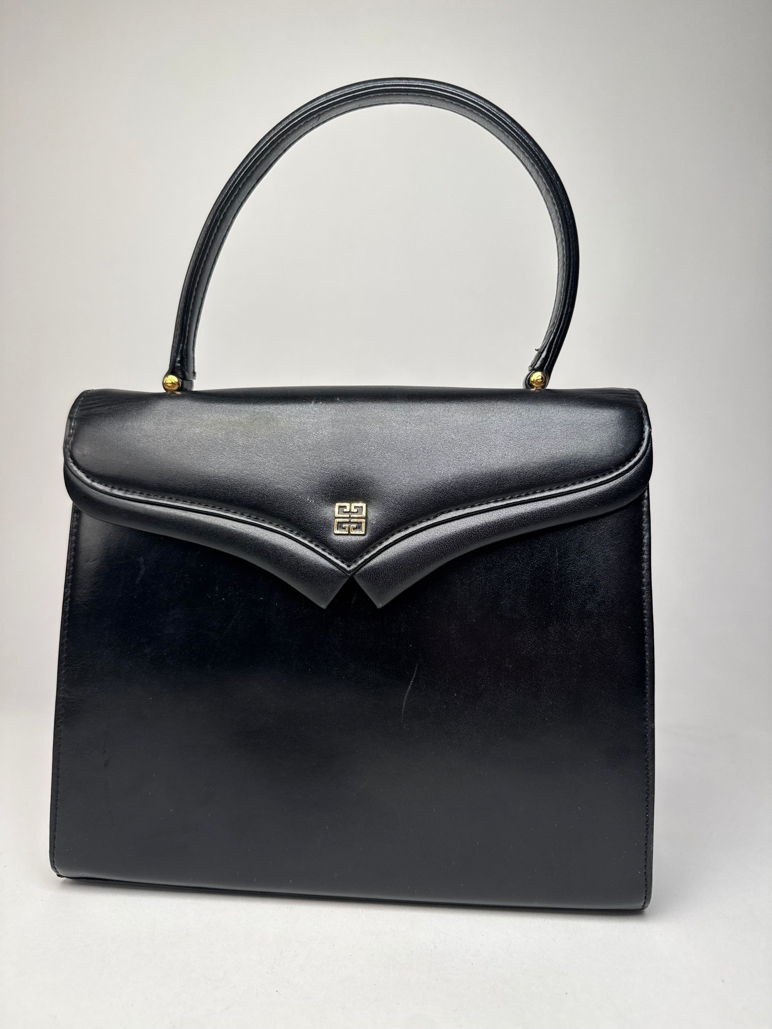 Givenchy Vintage Leather Handbag Black Size ONE SIZE - 11 Thumbnail