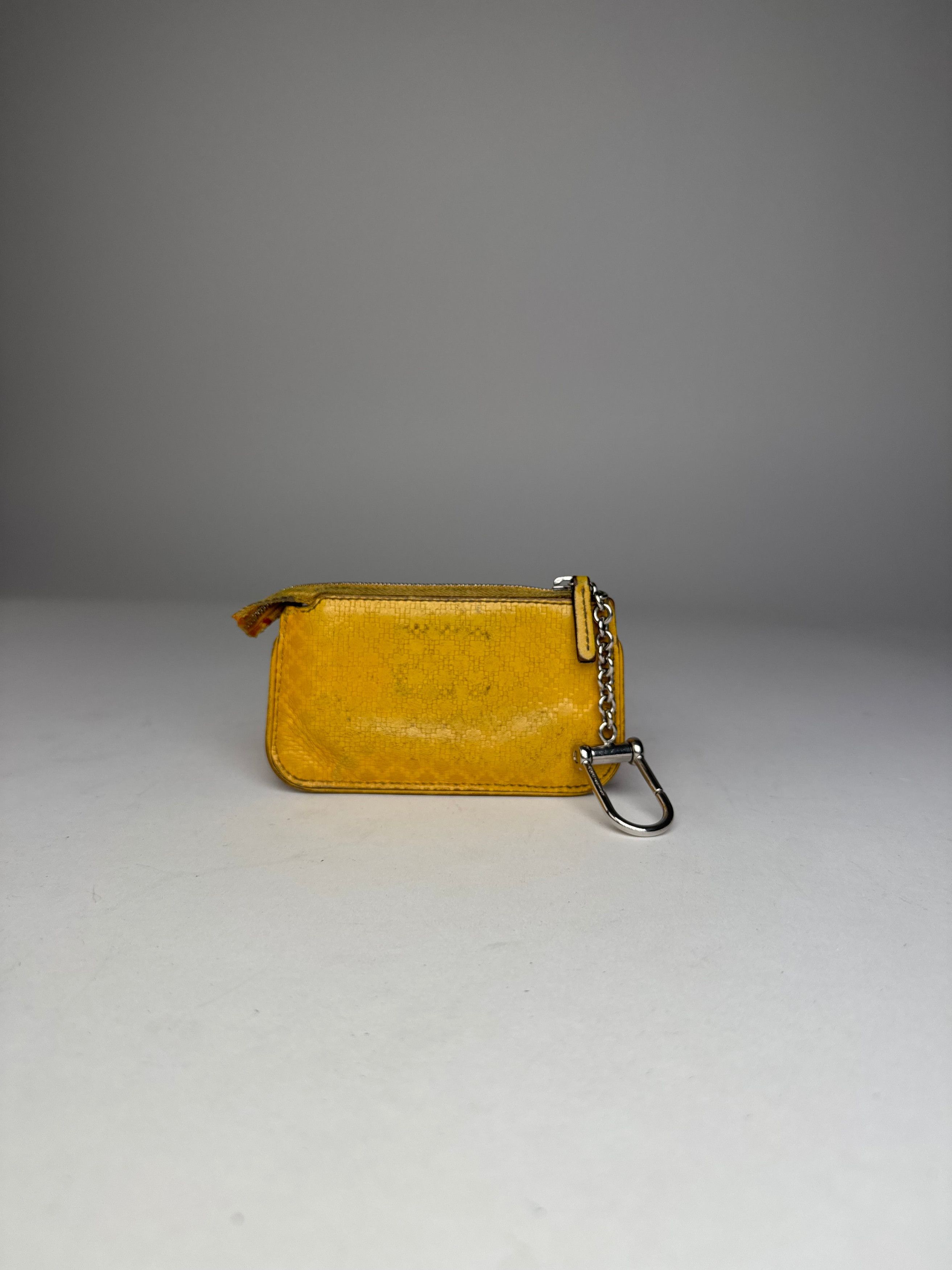 Gucci Vintage Leather Card Holder Yellow Size ONE SIZE - 9 Thumbnail
